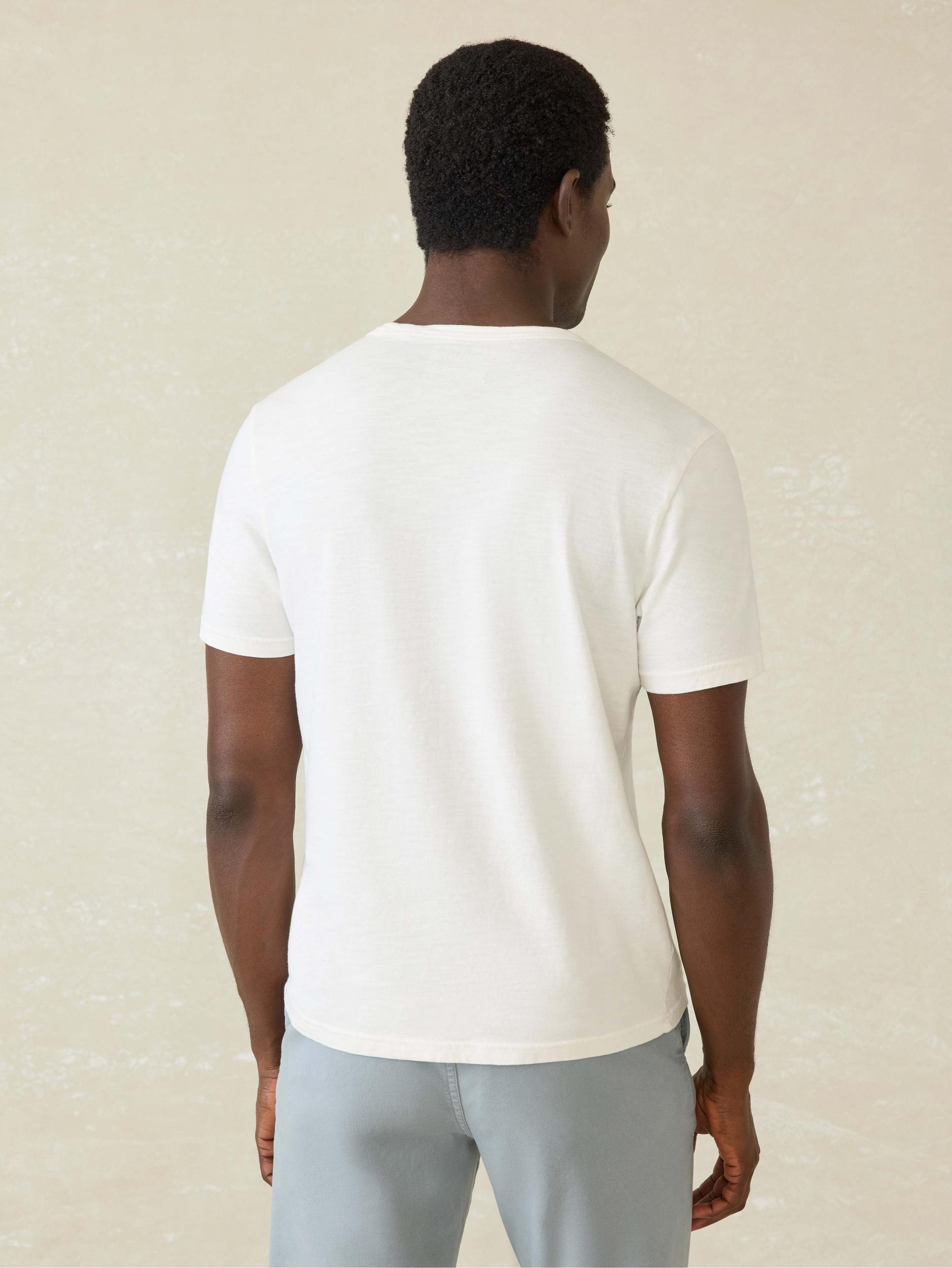 Sunwashed Regenerative Pocket Tee - White Male Product Image