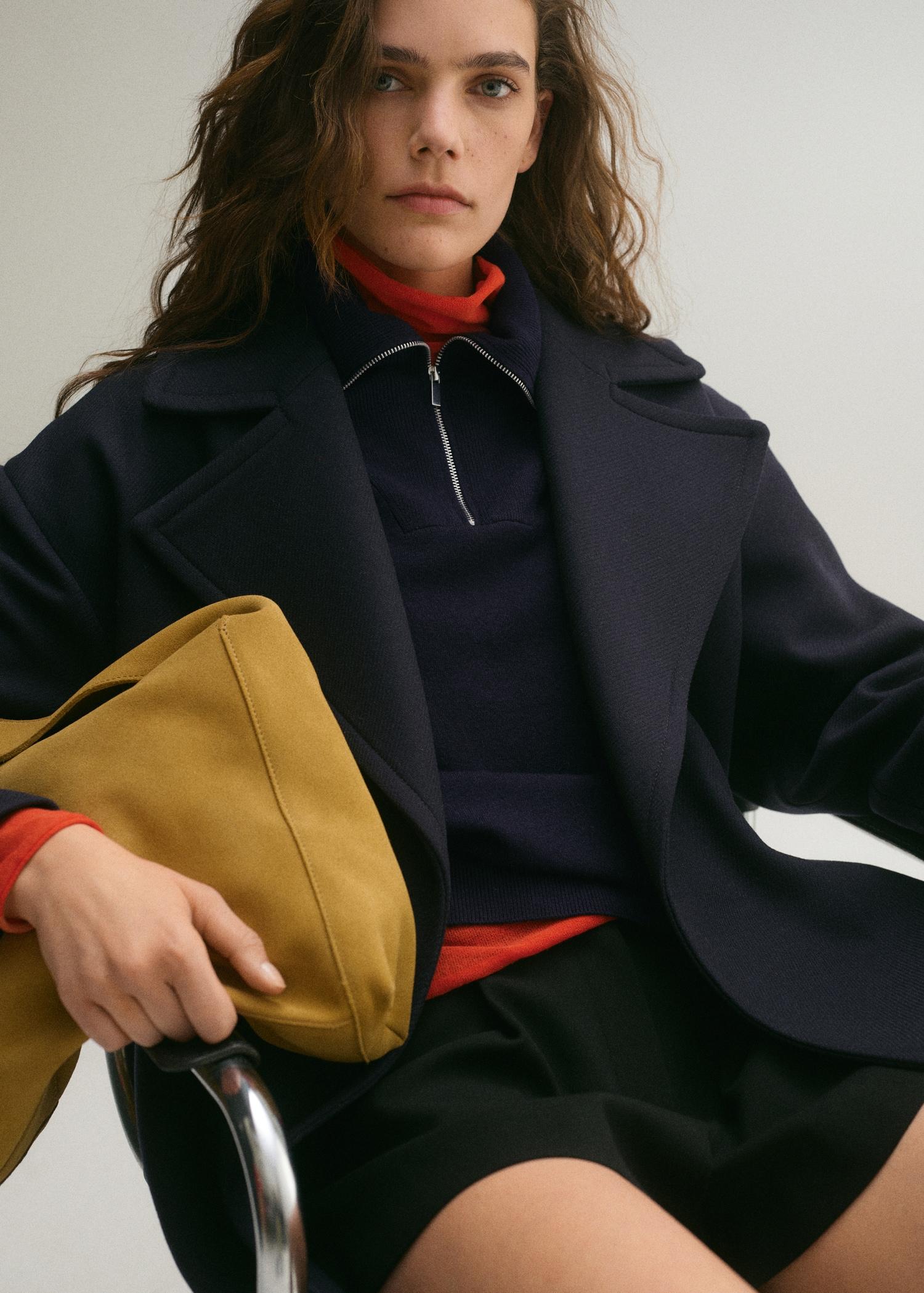 Zip neck jumper - Women | MANGO USA Product Image