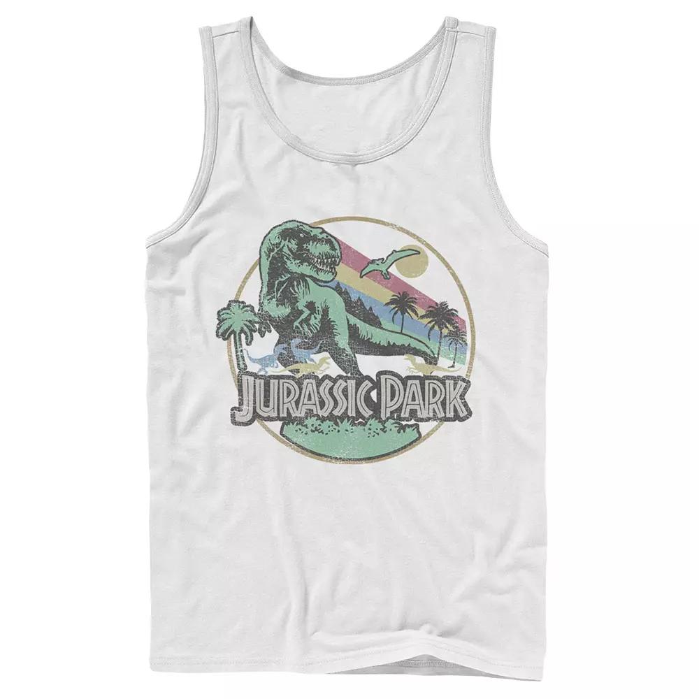 Men's Jurassic Park Kanji T Rex Outline Tank Top,  Product Image