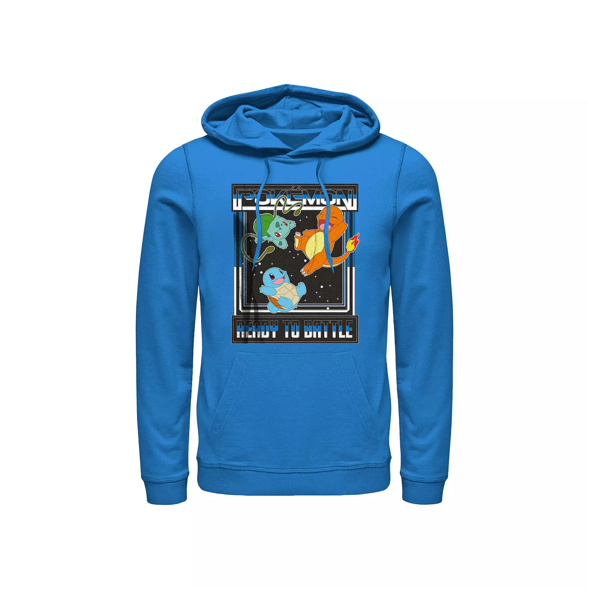 Men's Pokemon Starter Pack Ready To Battle Hoodie, Size: Large, Royal Product Image