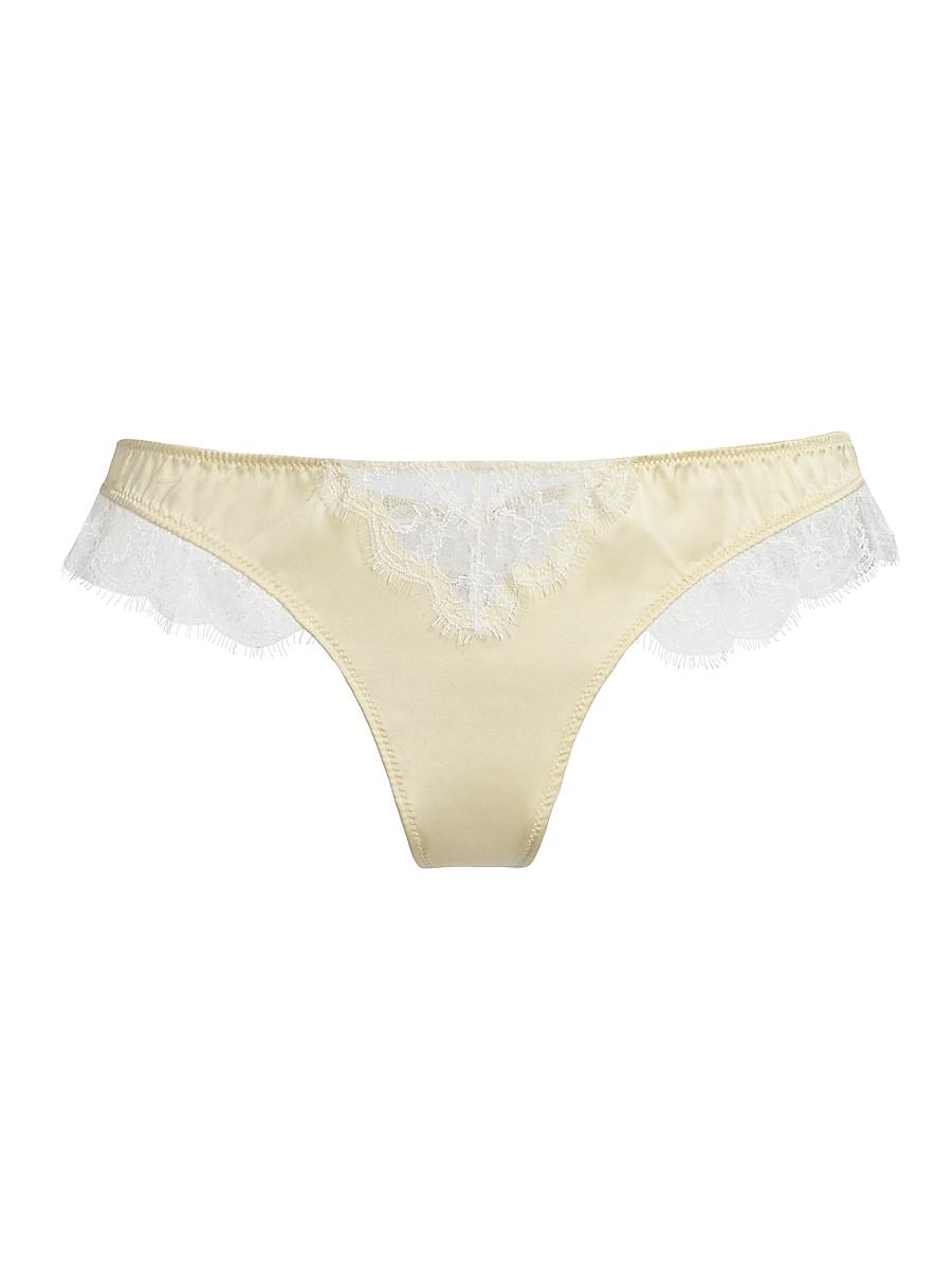 Womens Lace Inset Thong Product Image