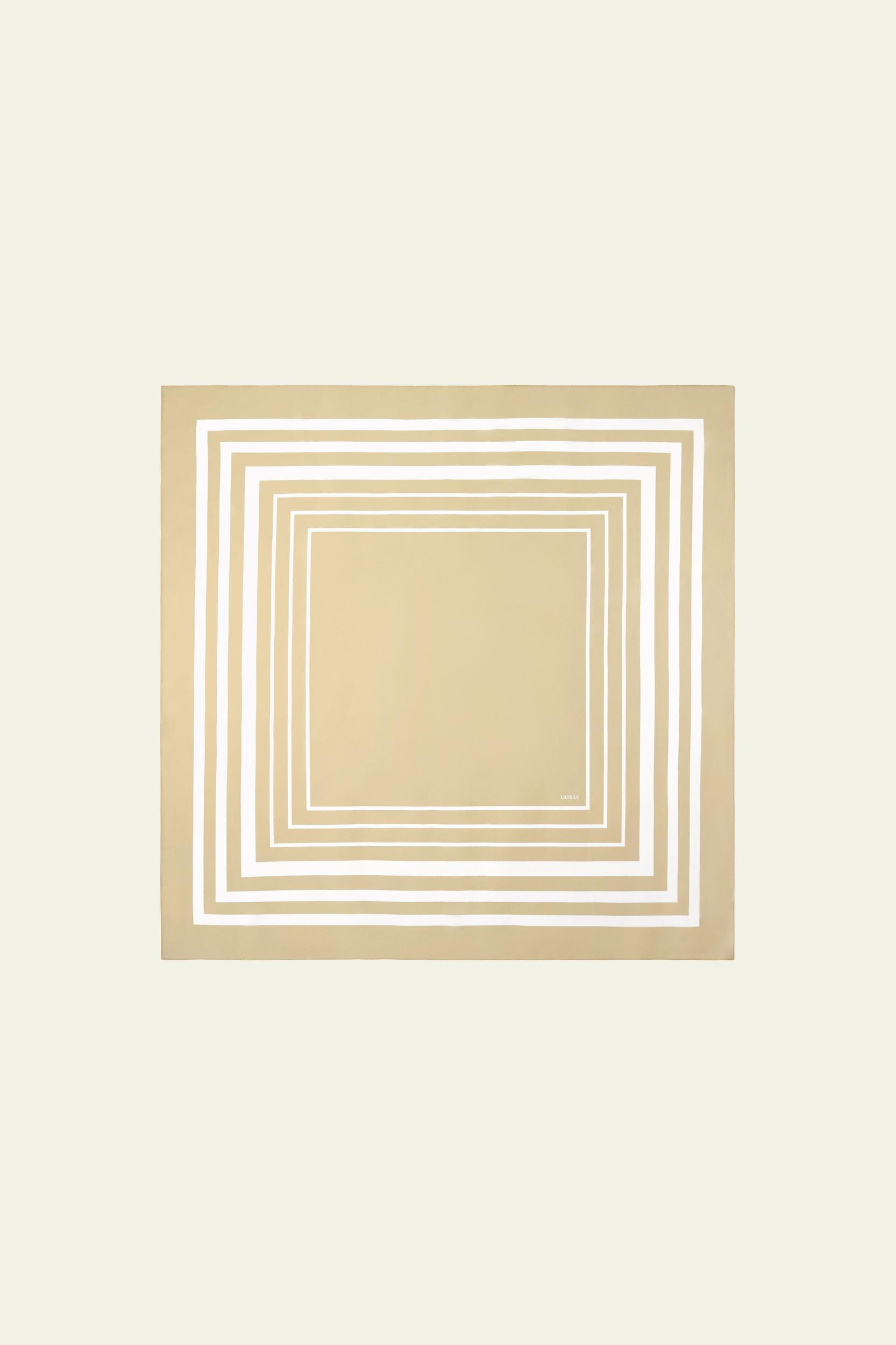 Geometric Print Silk Scarf Product Image