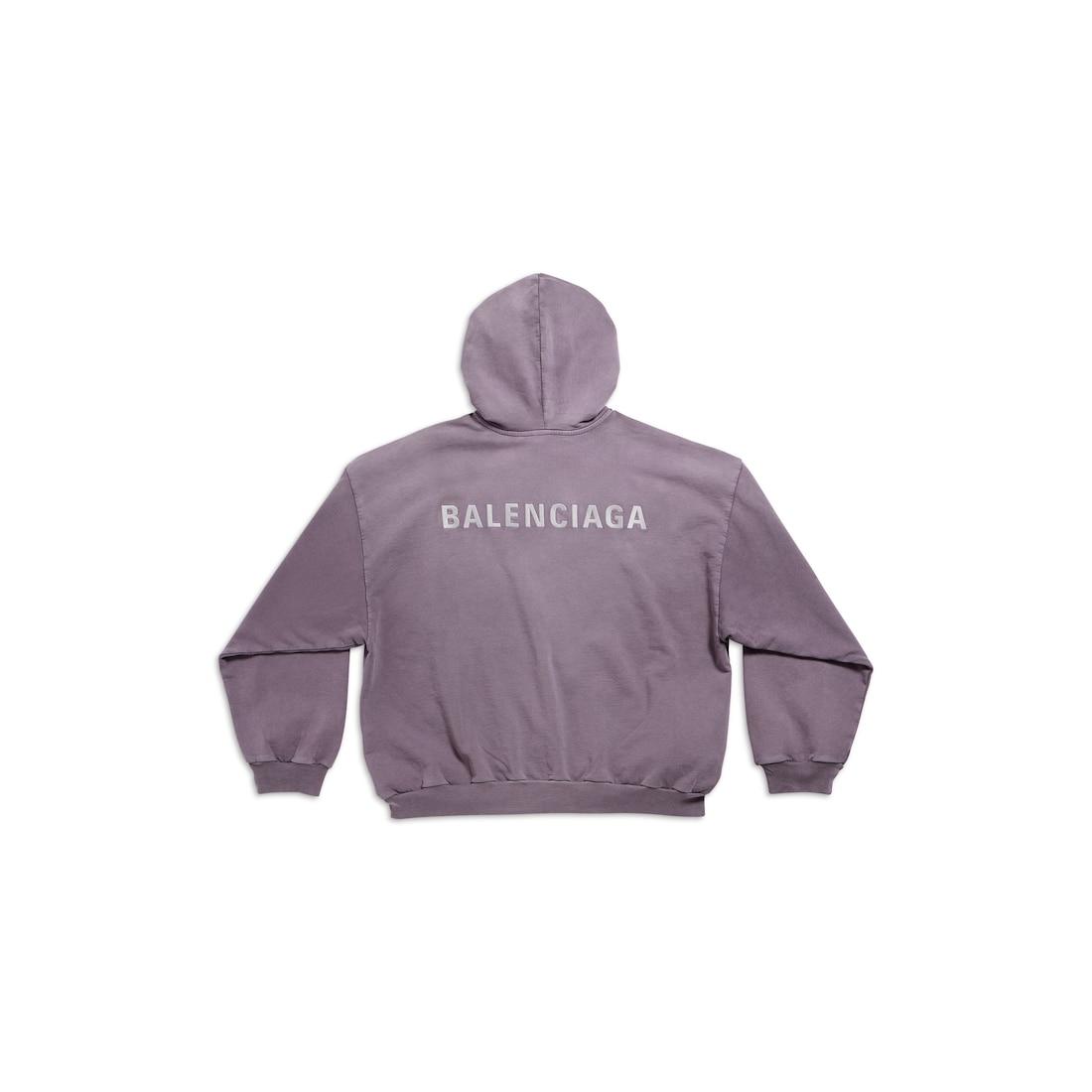 Balenciaga Back Hoodie Medium Fit in Purple/grey Product Image