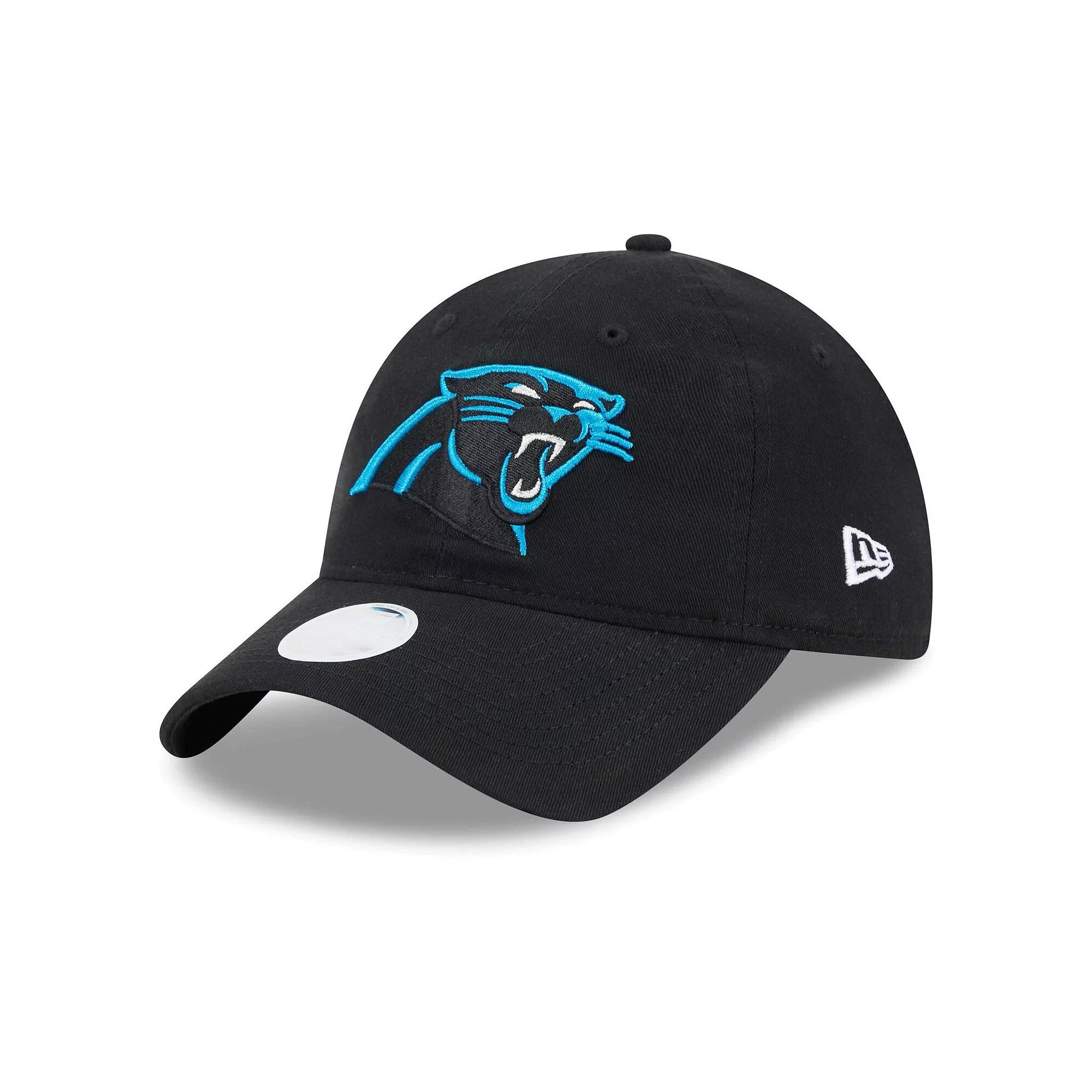 Women's New Era  Black Carolina Panthers  Main Core Classic 2.0 9TWENTY Adjustable Hat Product Image