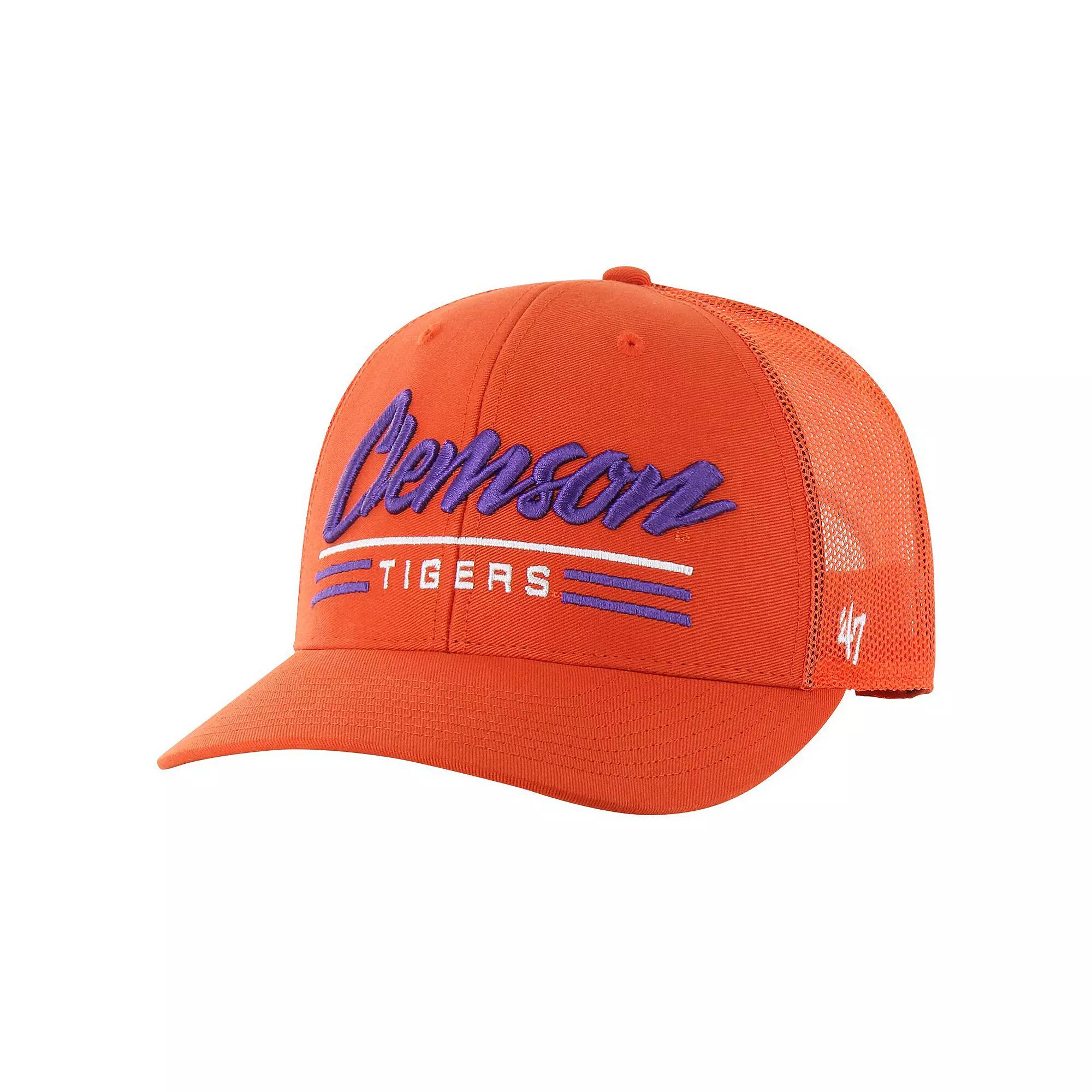 Men's '47 Orange Clemson Tigers Garner Trucker Adjustable Hat Product Image