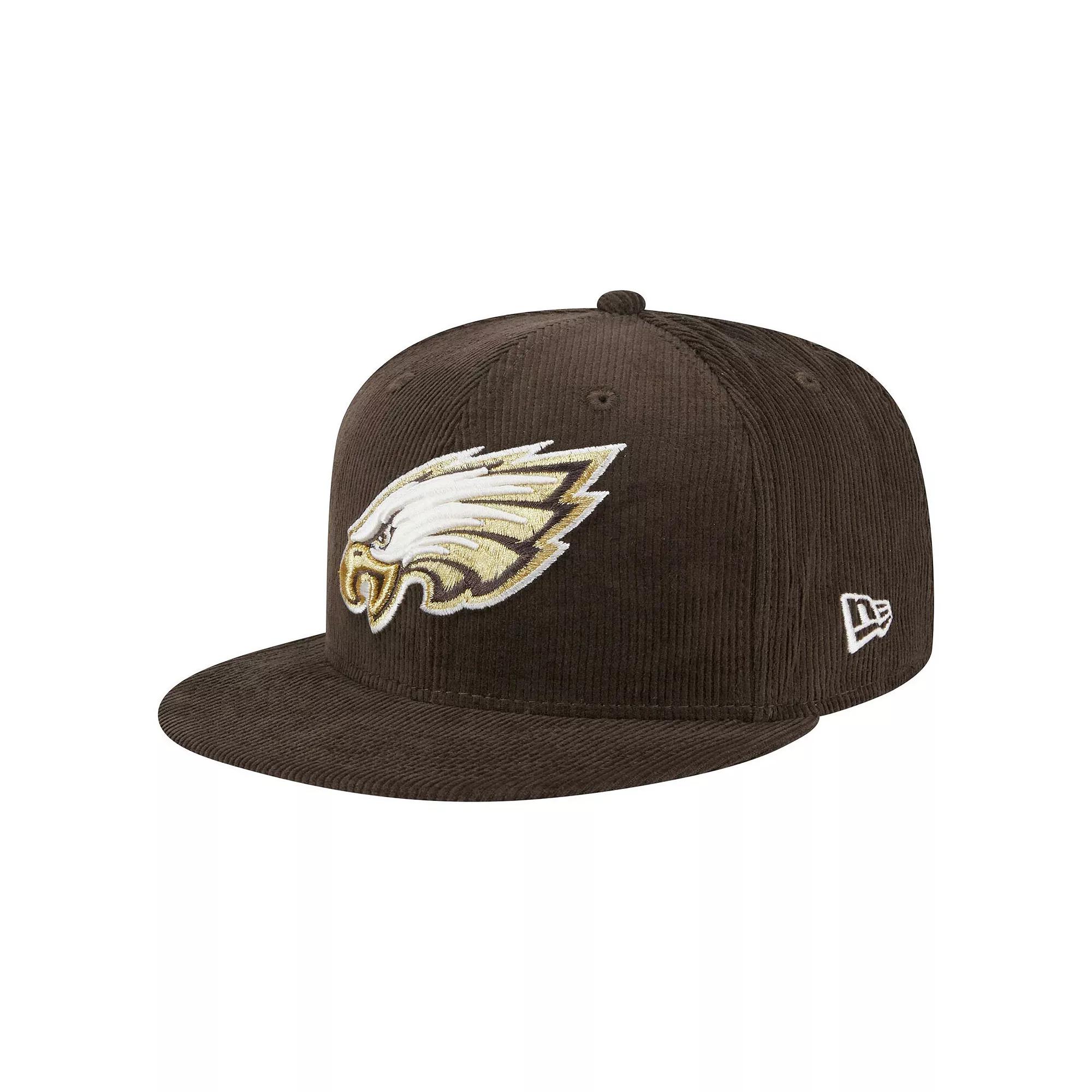 Men's New Era  Brown Philadelphia Eagles Choco Cord 59FIFTY Fitted Hat, Size: 7 7/8 Product Image