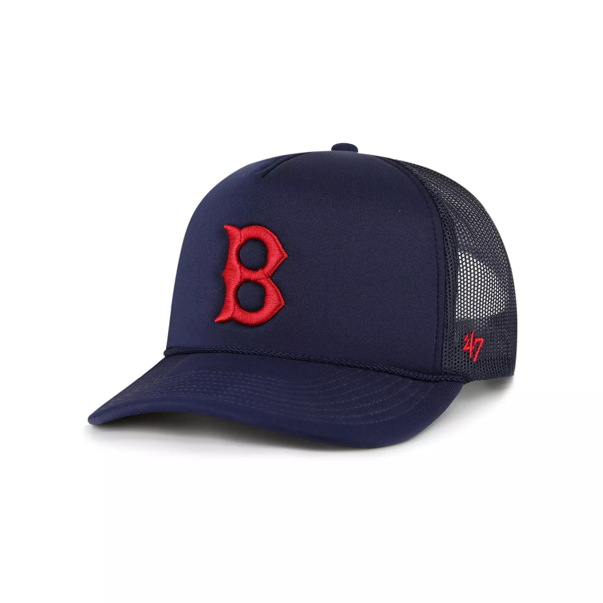 Men's '47 Navy Boston Red Sox Foam Logo Trucker Snapback Hat, Blue Product Image