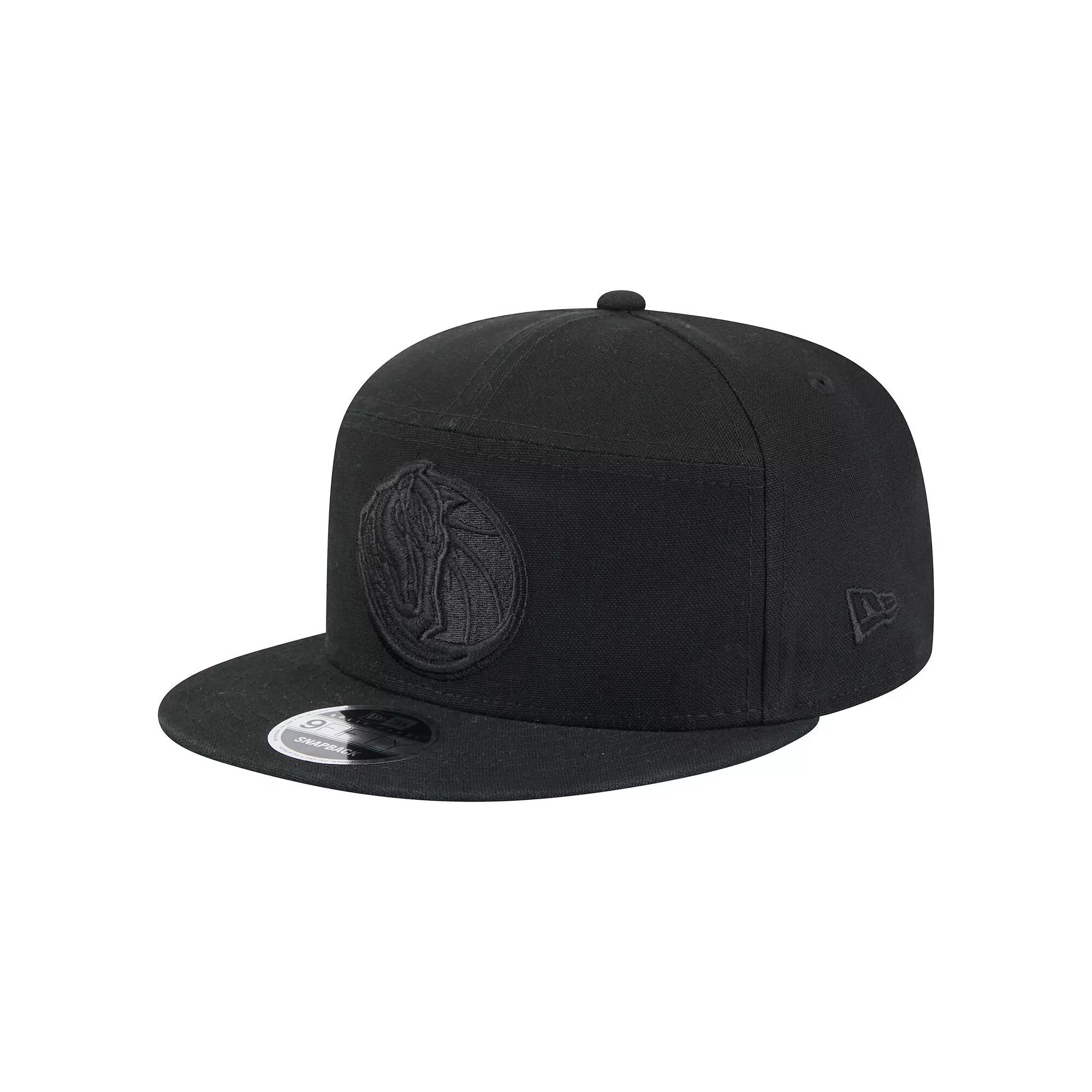 Men's New Era Black Chicago Bulls Adventure Canvas Split Panel 9FIFTY Snapback Hat Product Image