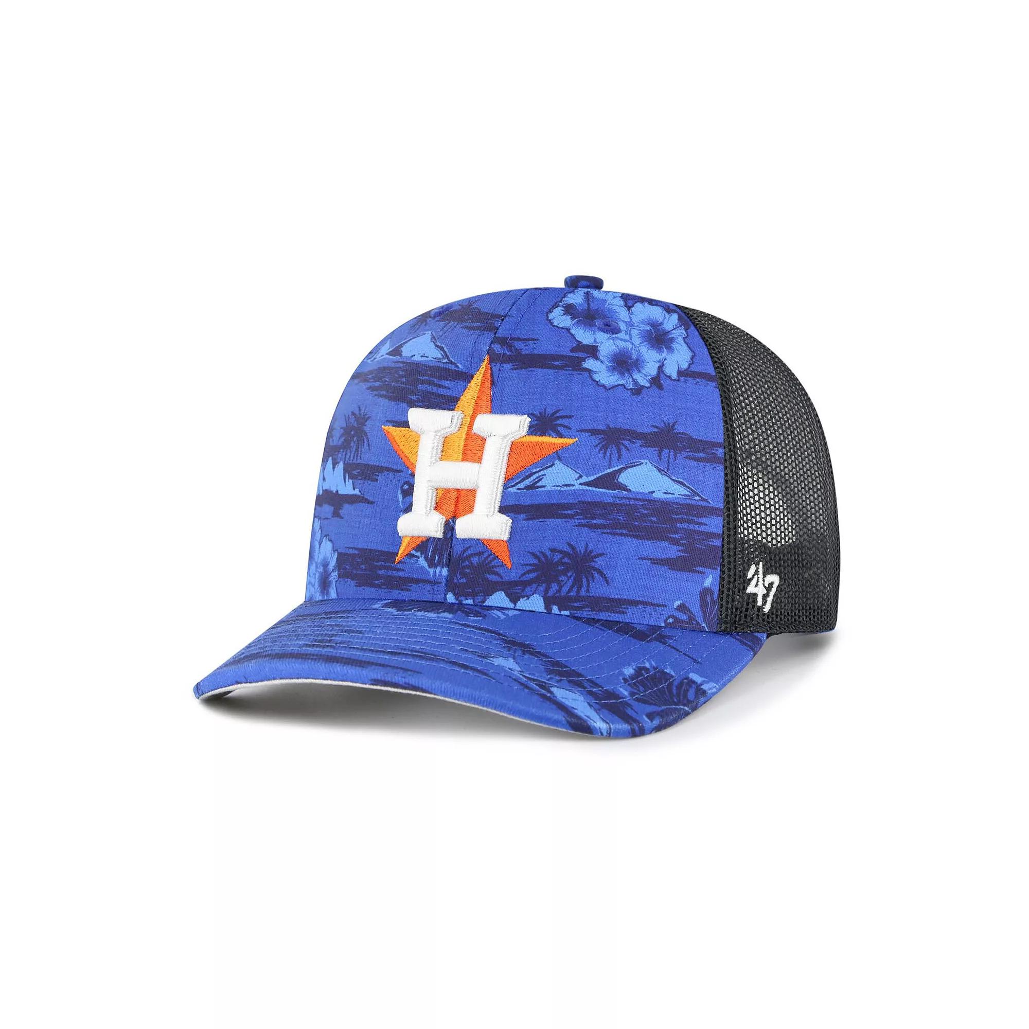 Men's '47 Blue Houston Astros Fiji Trucker Adjustable Hat Product Image