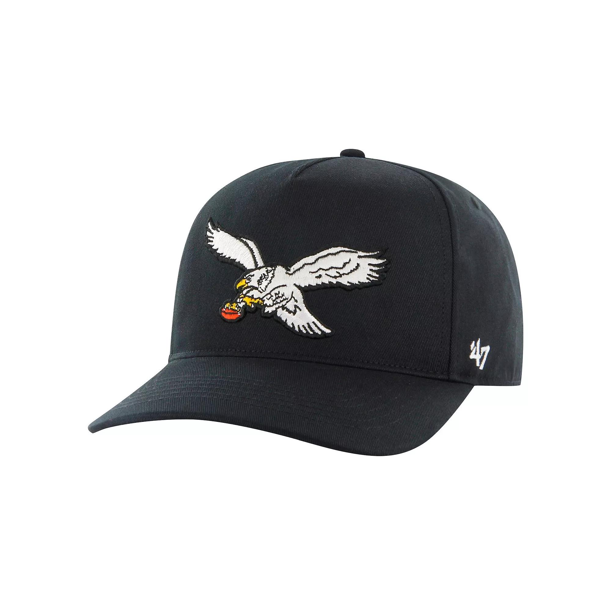 Men's '47 Black Philadelphia Eagles Hitch Adjustable Hat Product Image