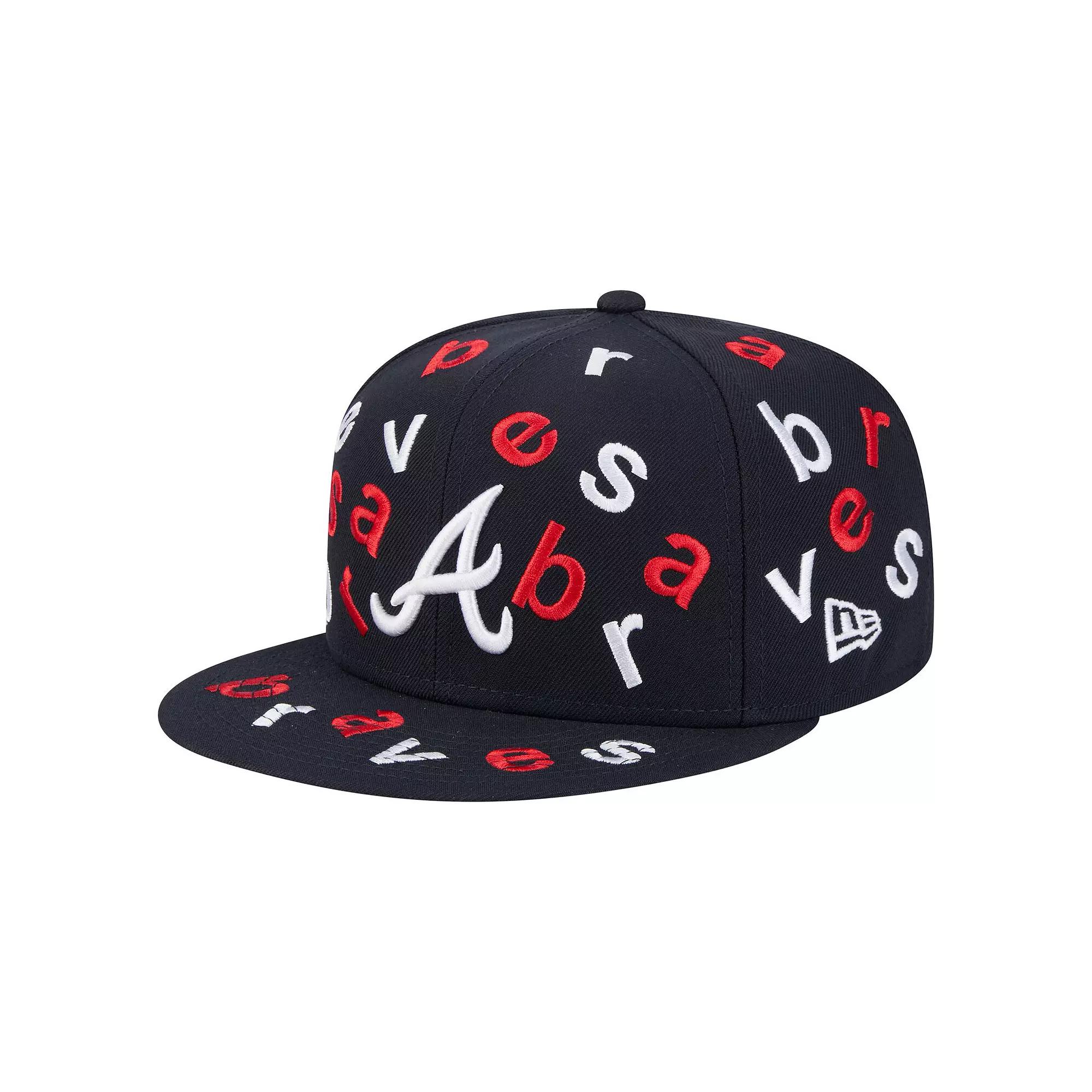 Men's New Era Navy Atlanta Braves Team Confetti 59FIFTY Fitted Hat,  Product Image