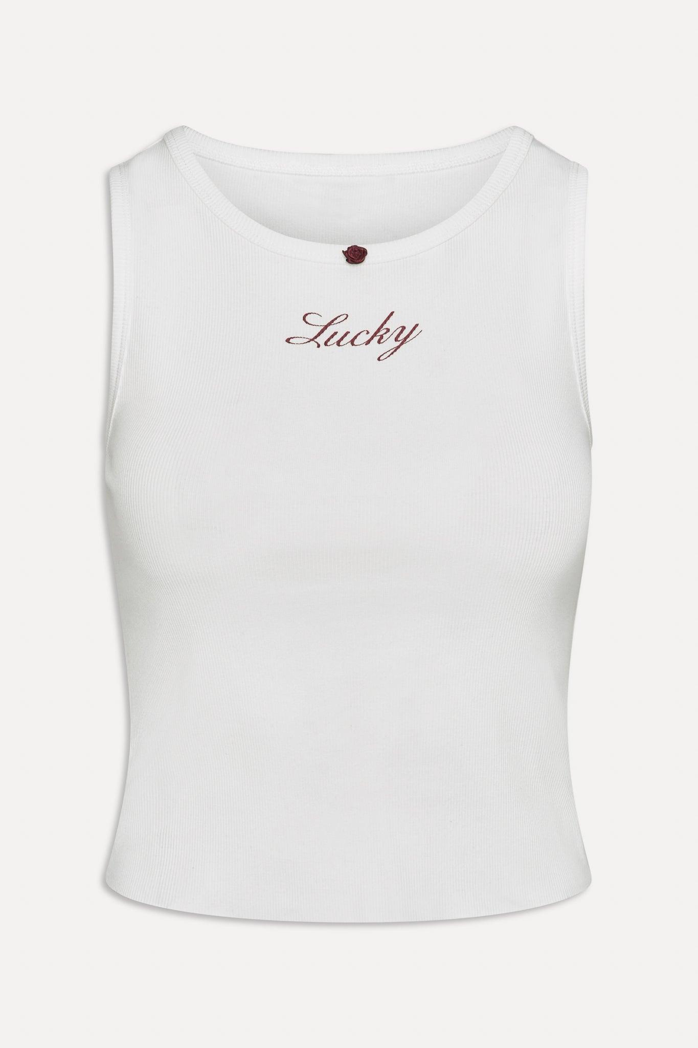 x BELLA HADID Reno Tank Top - Lone Star White Product Image