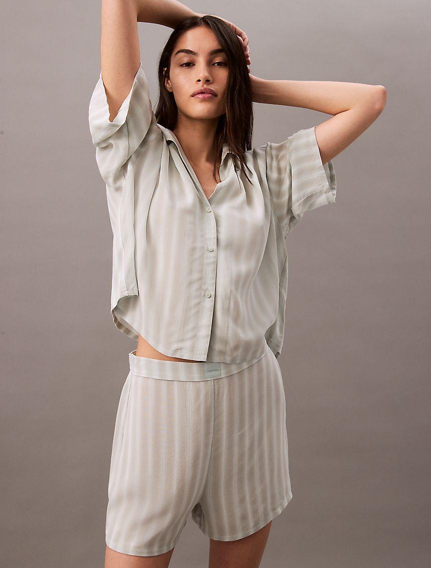 Woven Viscose Sleep Shorts Product Image