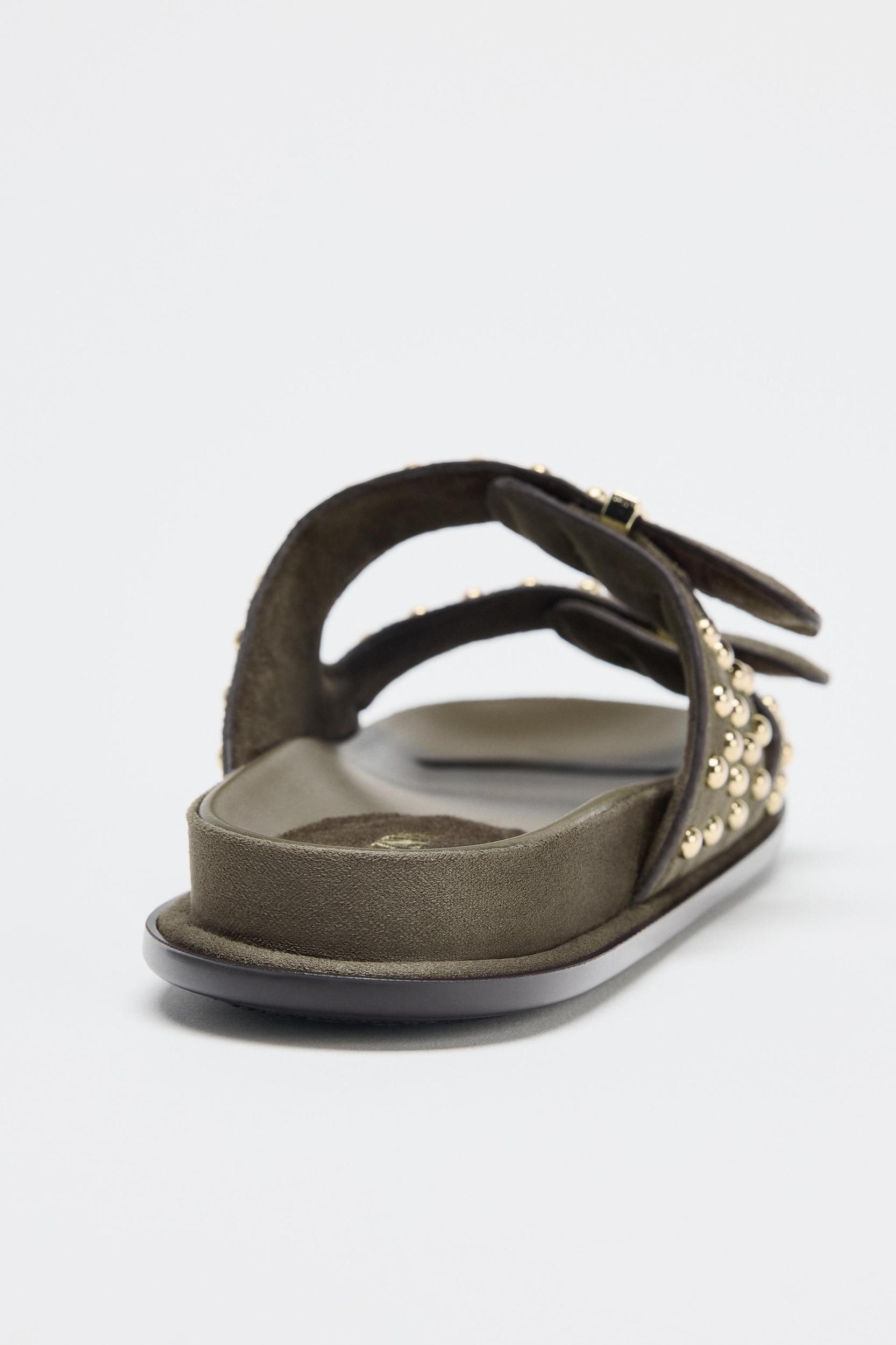STUDDED BUCKLE SANDALS Product Image