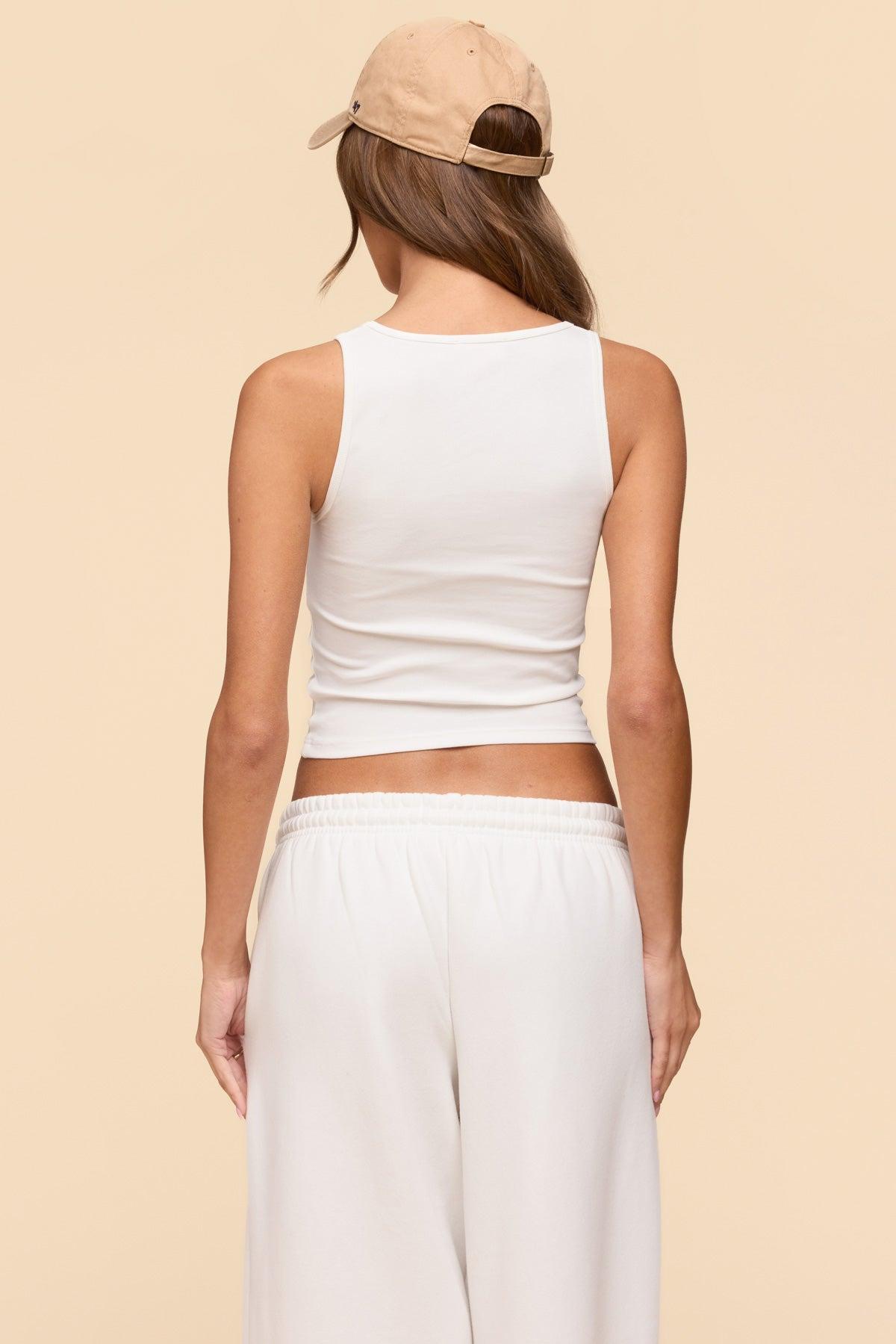 Linda Ribbed Scoop Neck Tank Top Product Image