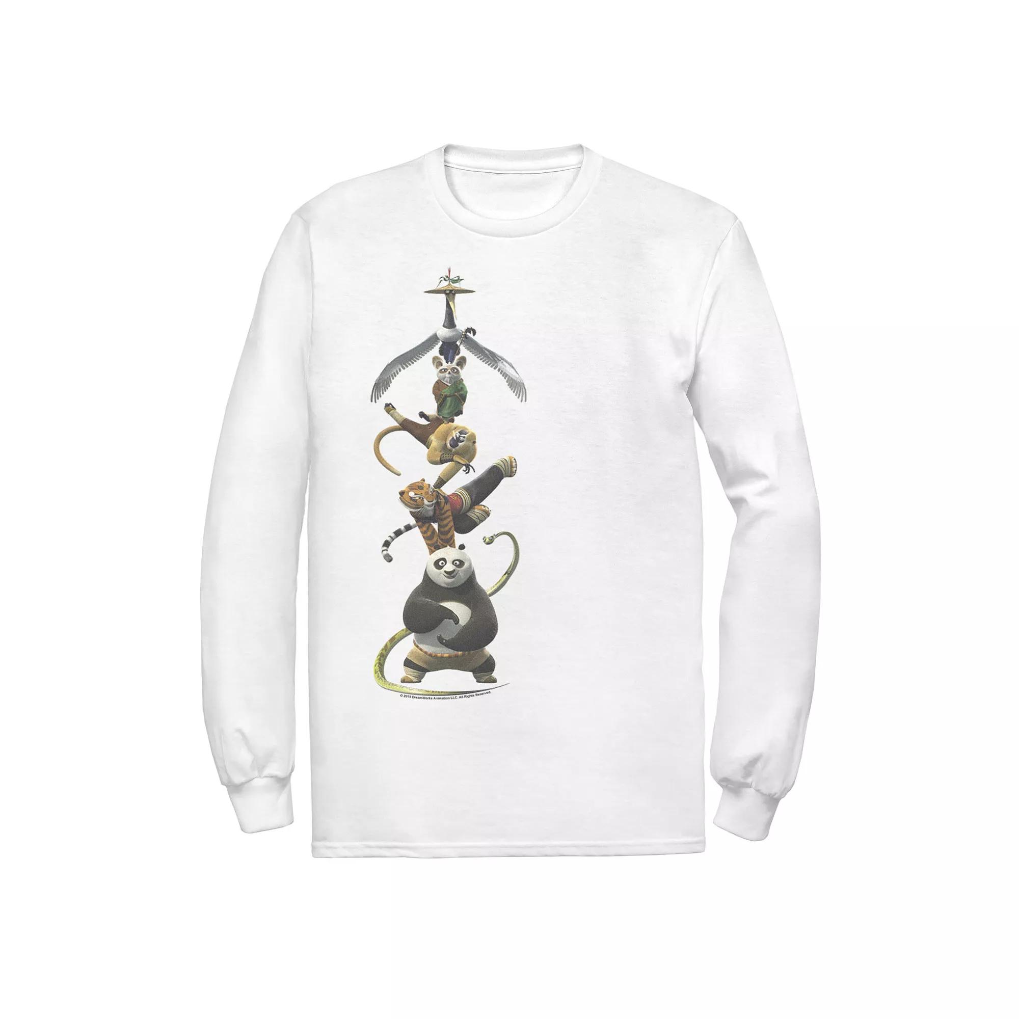 Men's Kung Fu Panda Po And The Furious Five Stack Portrait Tee,  Product Image
