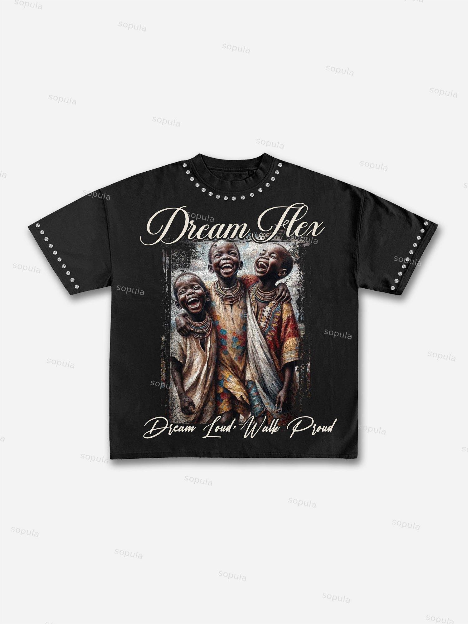 Hot Diamonds Vintage Graphics About Dreams Cotton T-shirt Product Image