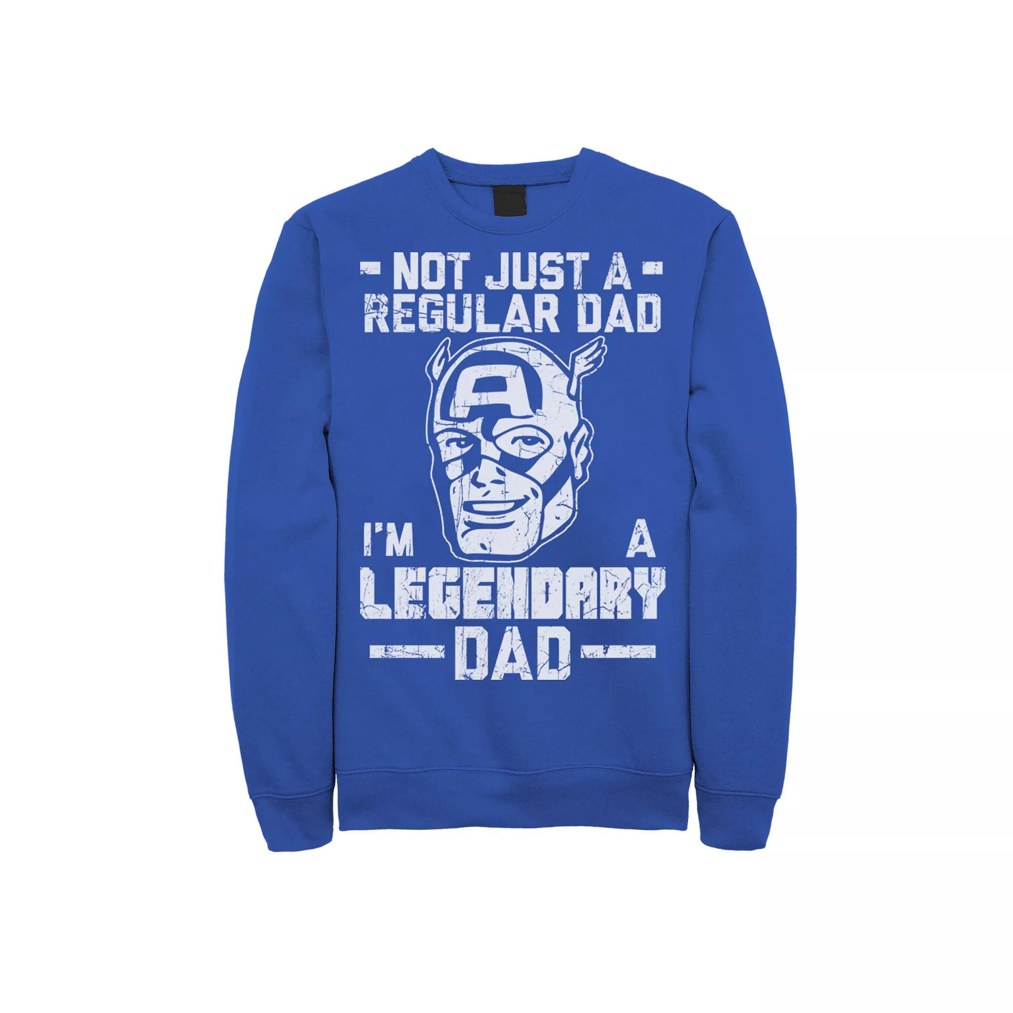 Men's Marvel Captain America Father's Day Regular Sweatshirt,  Product Image