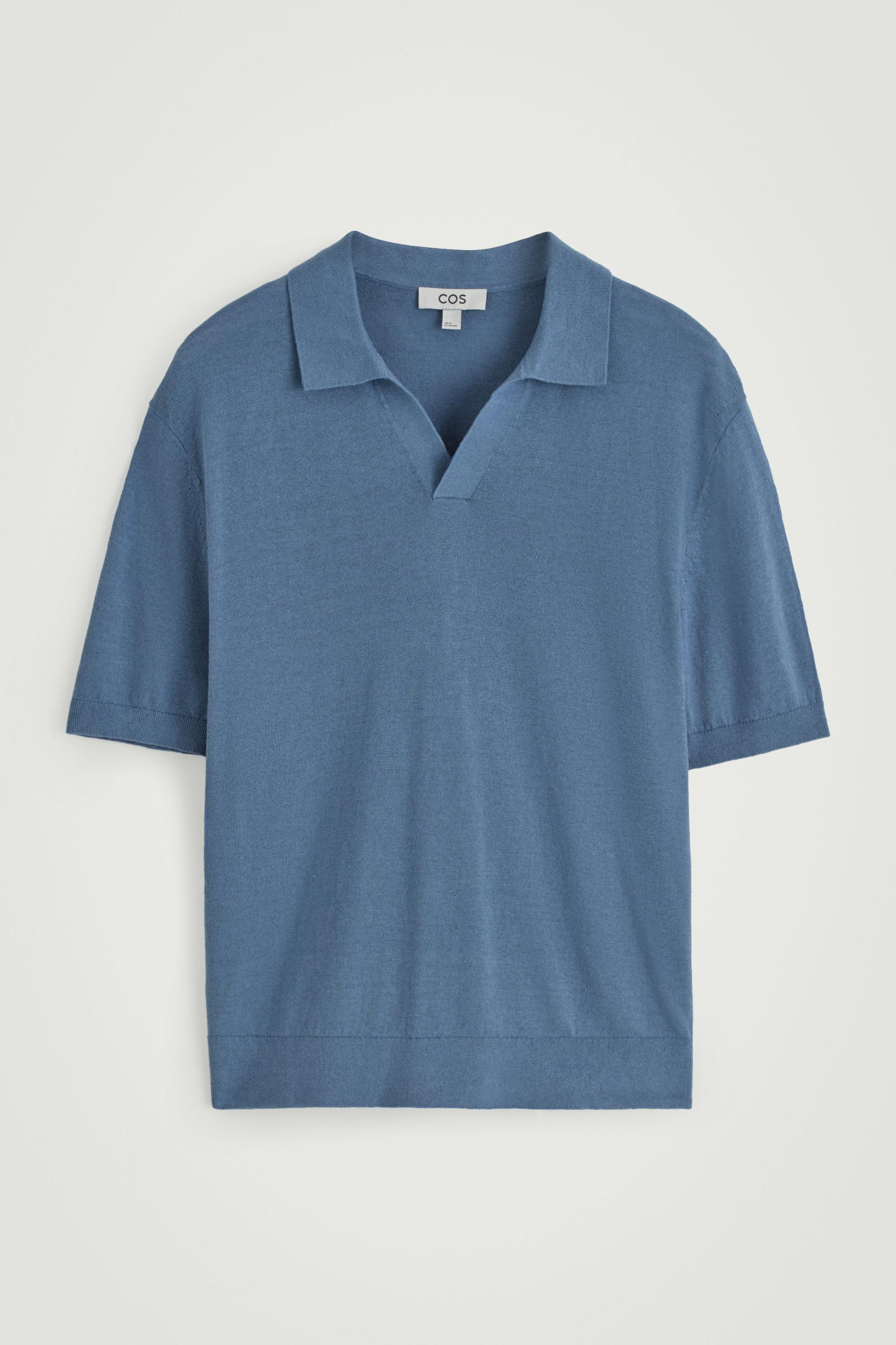 KNITTED LINEN POLO SHIRT Product Image