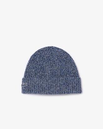 Rib Knit Carded Mercerized Wool Beanie Product Image