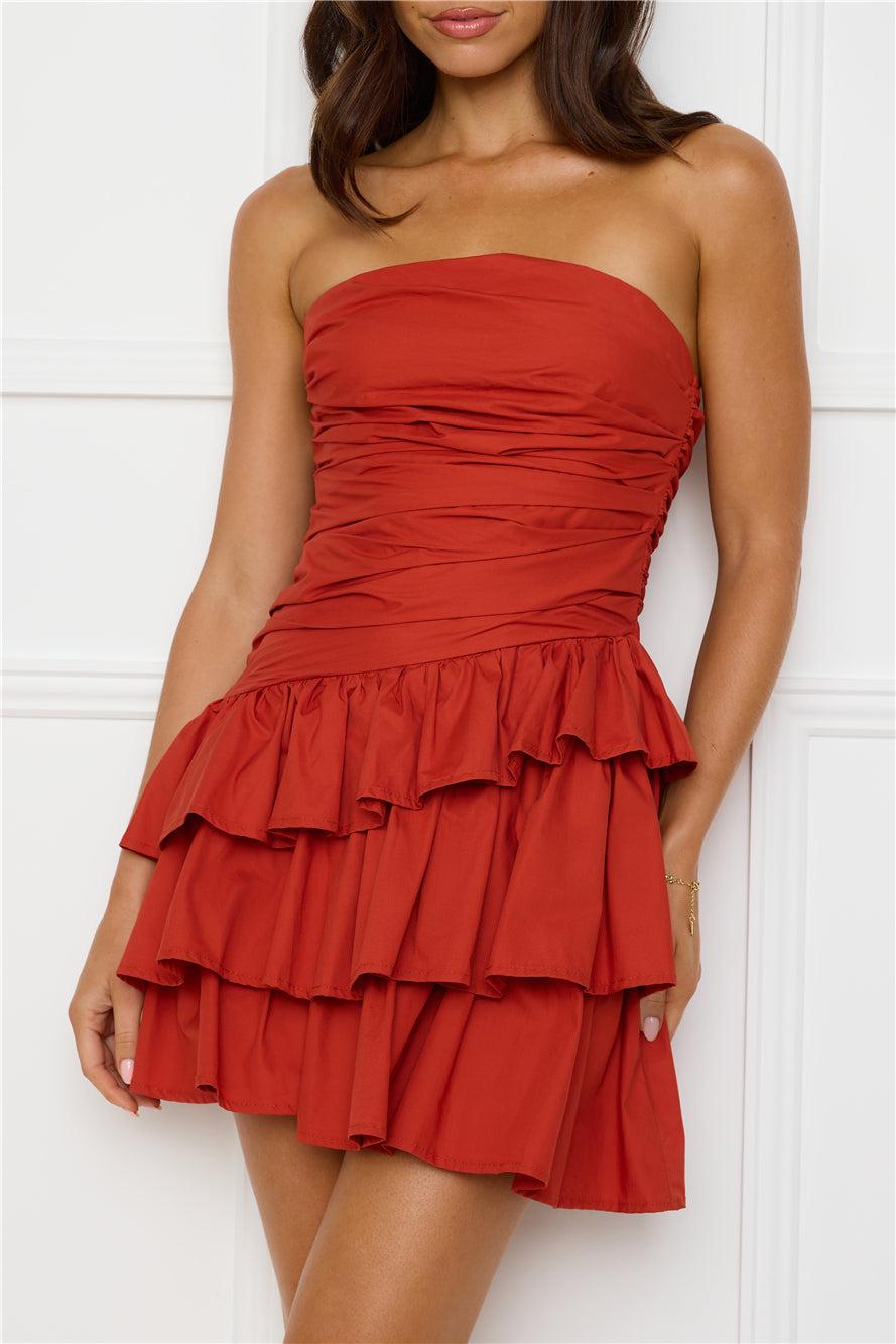 Attention Snatch Mini Dress Red Product Image