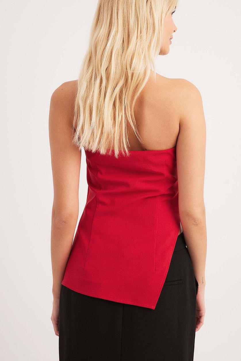Sleeveless Asymmetric Bandeau Top Product Image