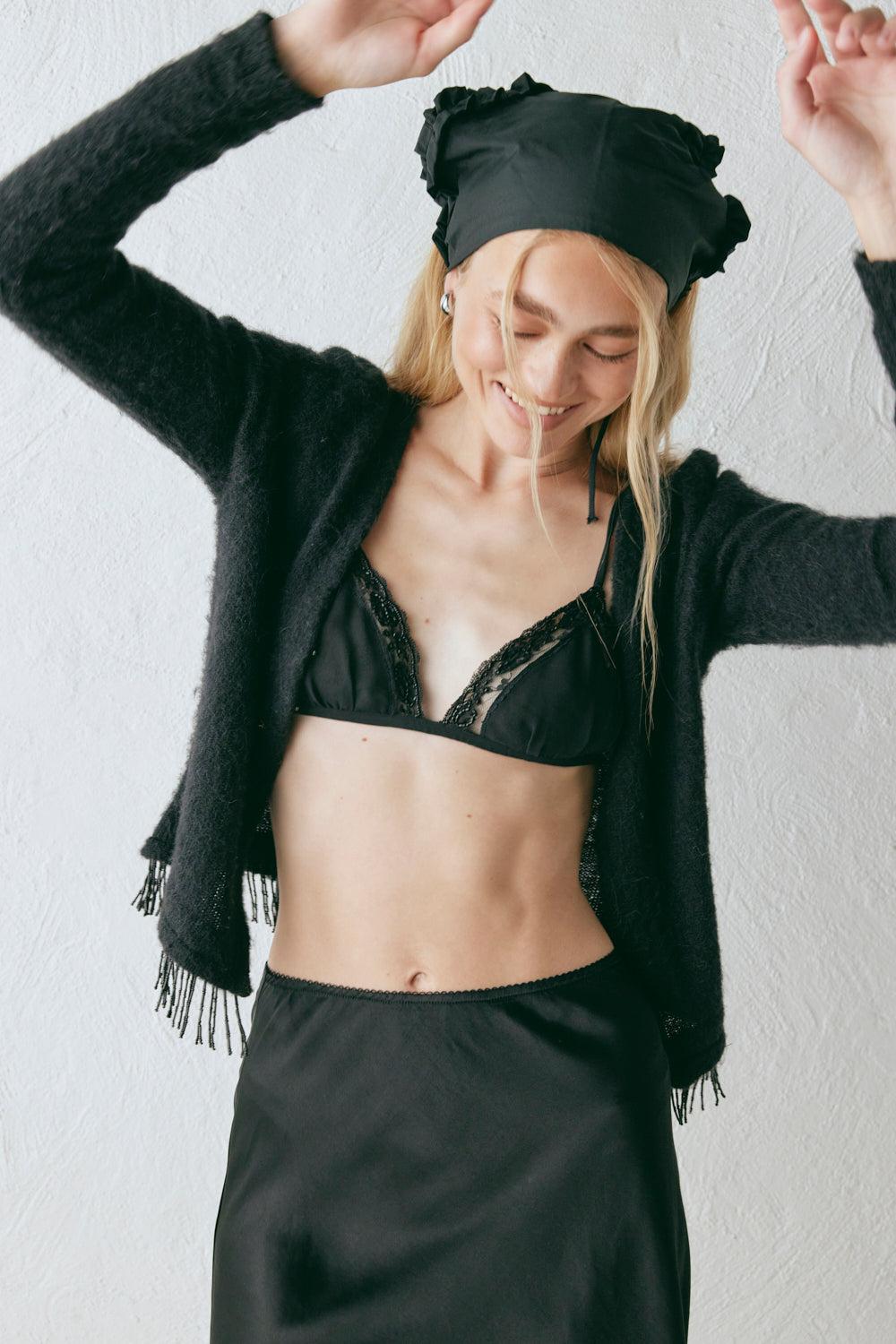 Edie Knit Cardigan Black Product Image