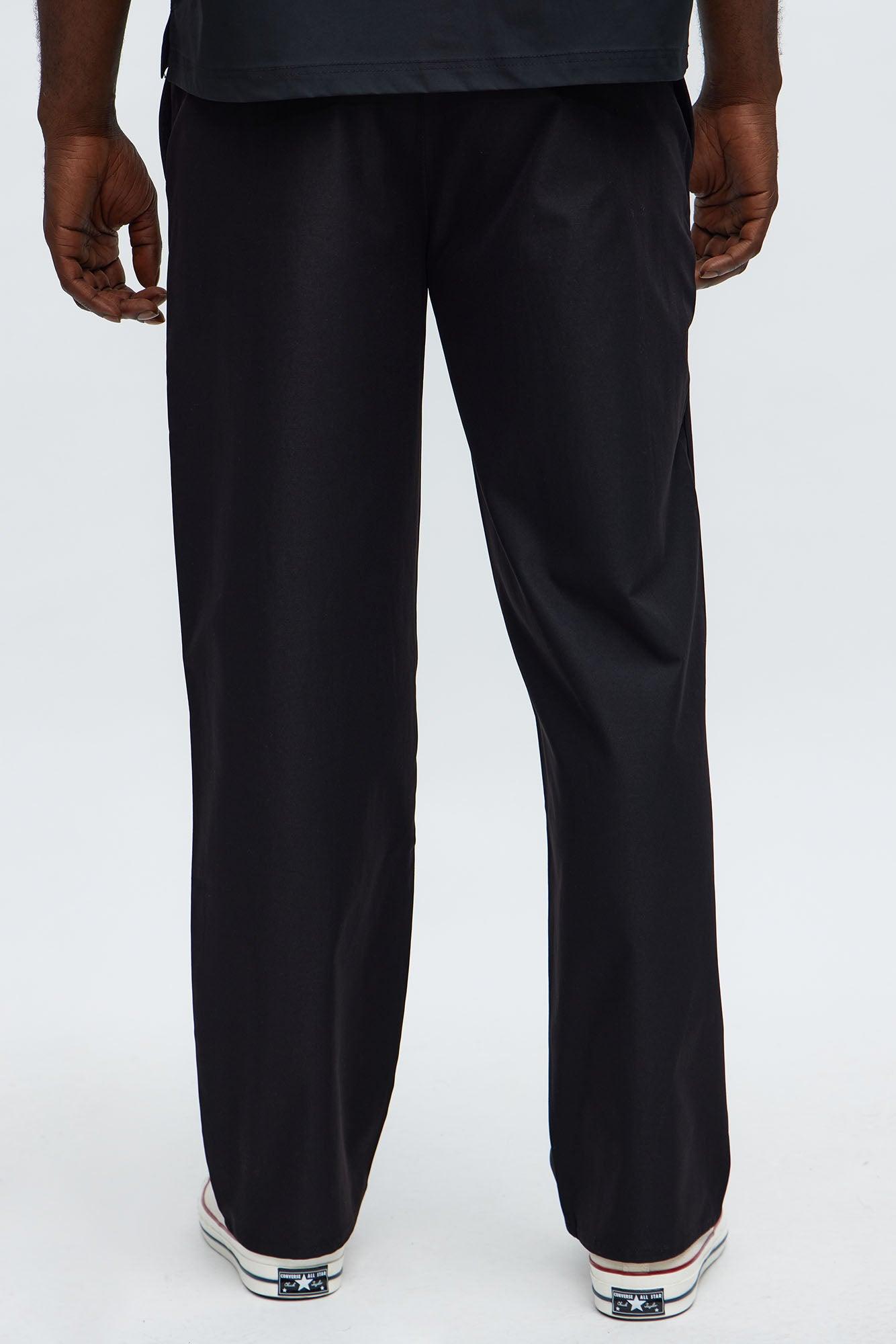 Straight Cross Me Studded Pants - Black Male Product Image