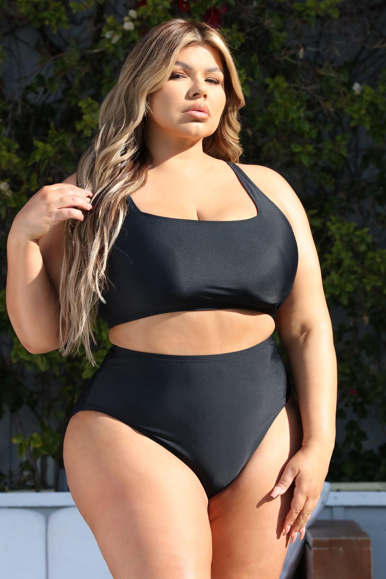 Maui Mix And Match Tank Bikini Top - Black Product Image