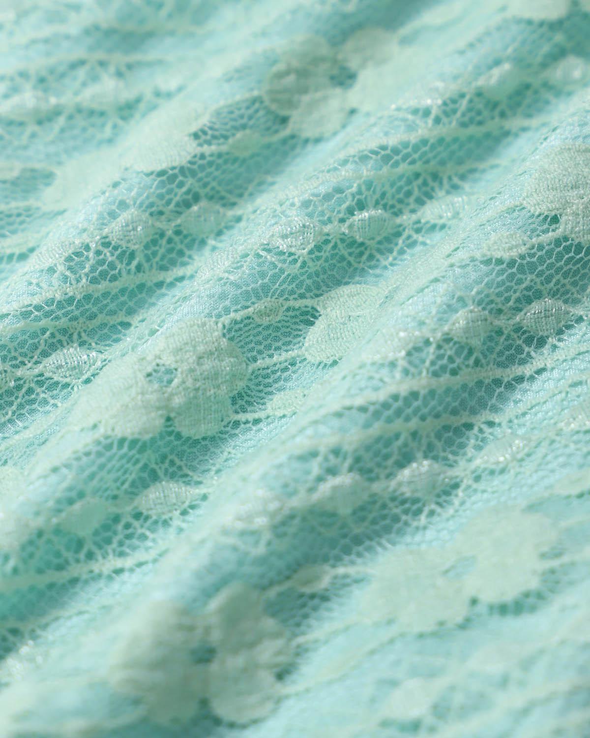 Green Lace V Neck Tankini Swimsuit Product Image