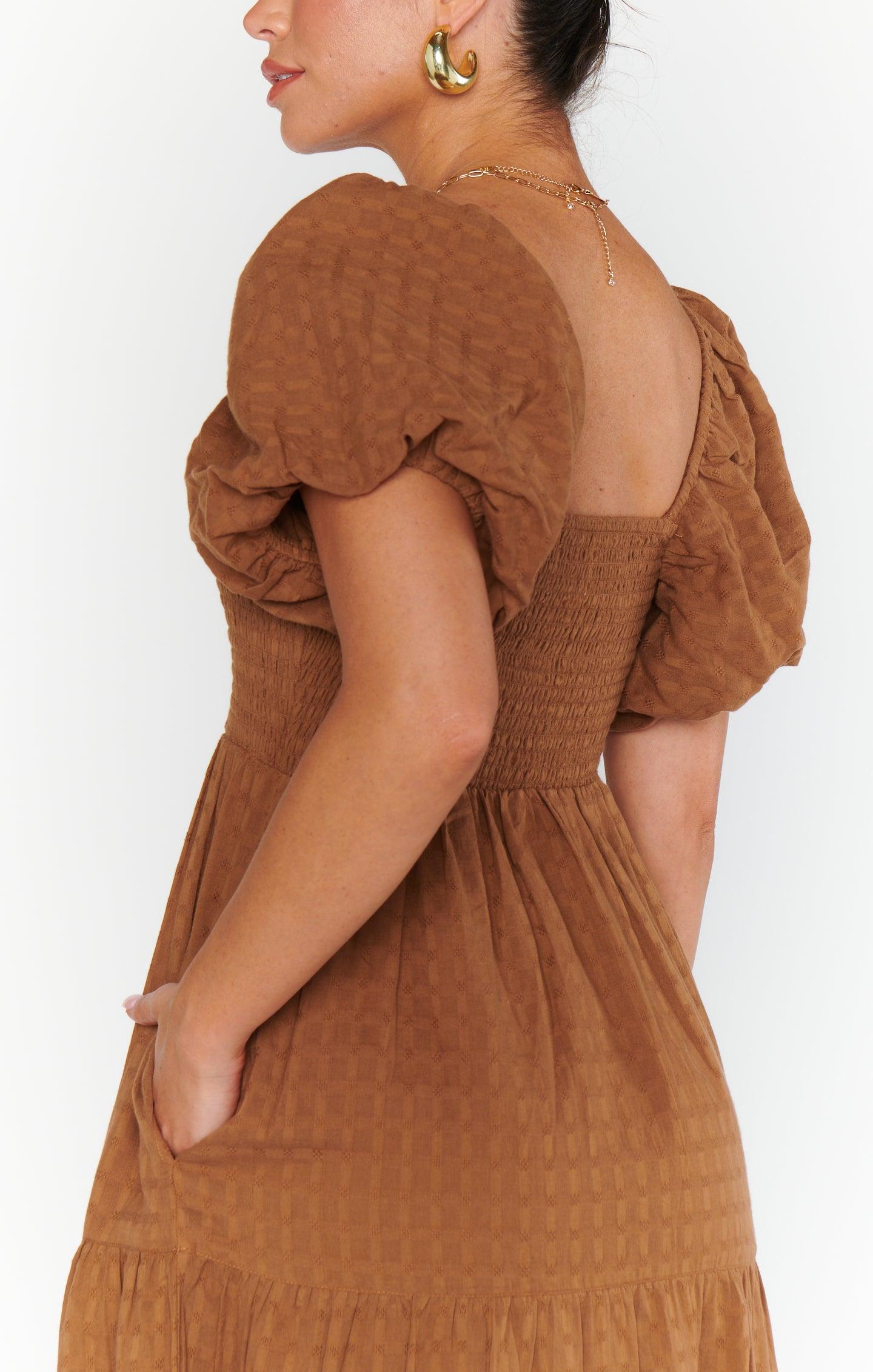 Joanna Maxi Dress ~ Brown Product Image