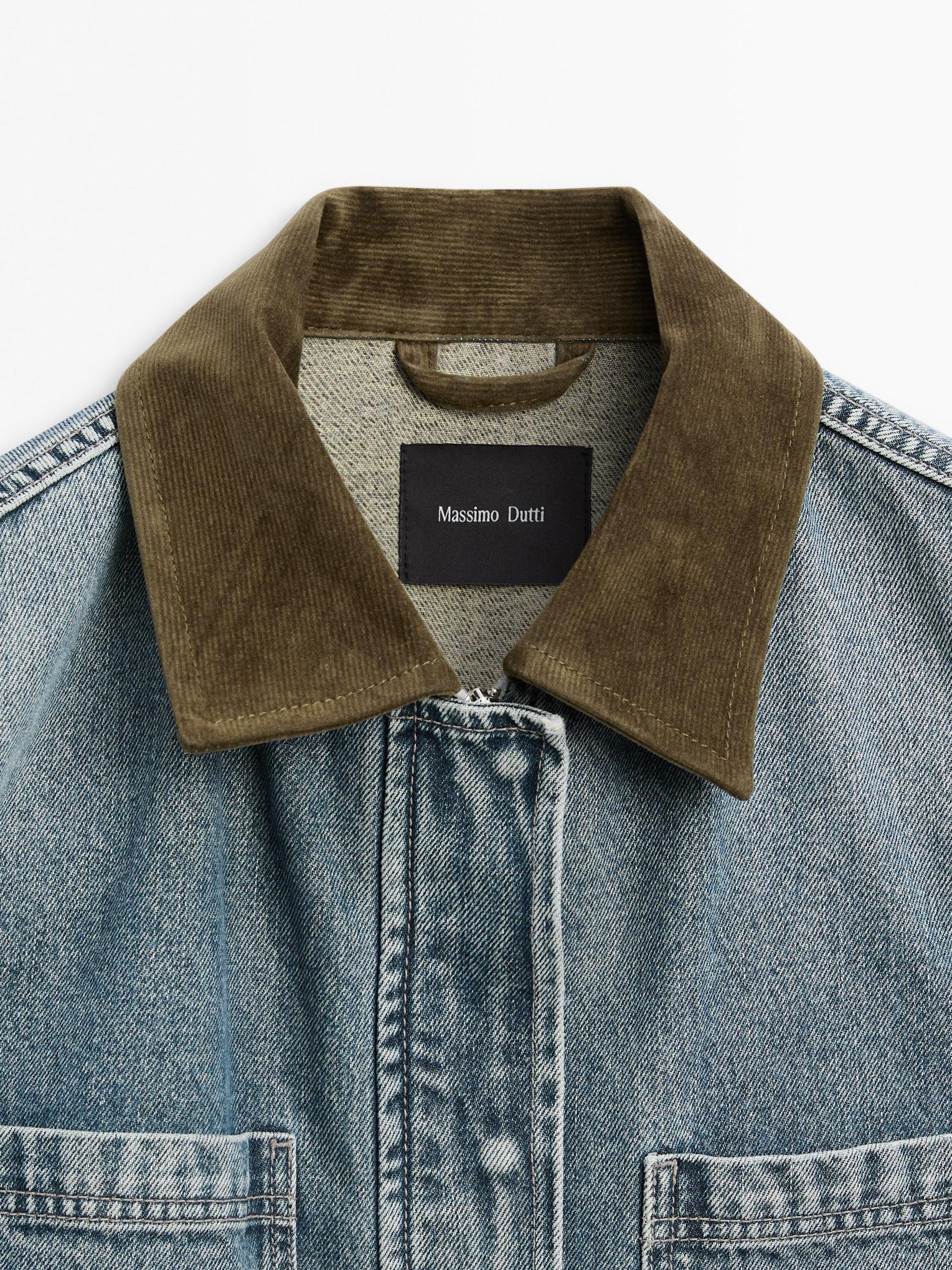 Denim jacket with pockets Product Image