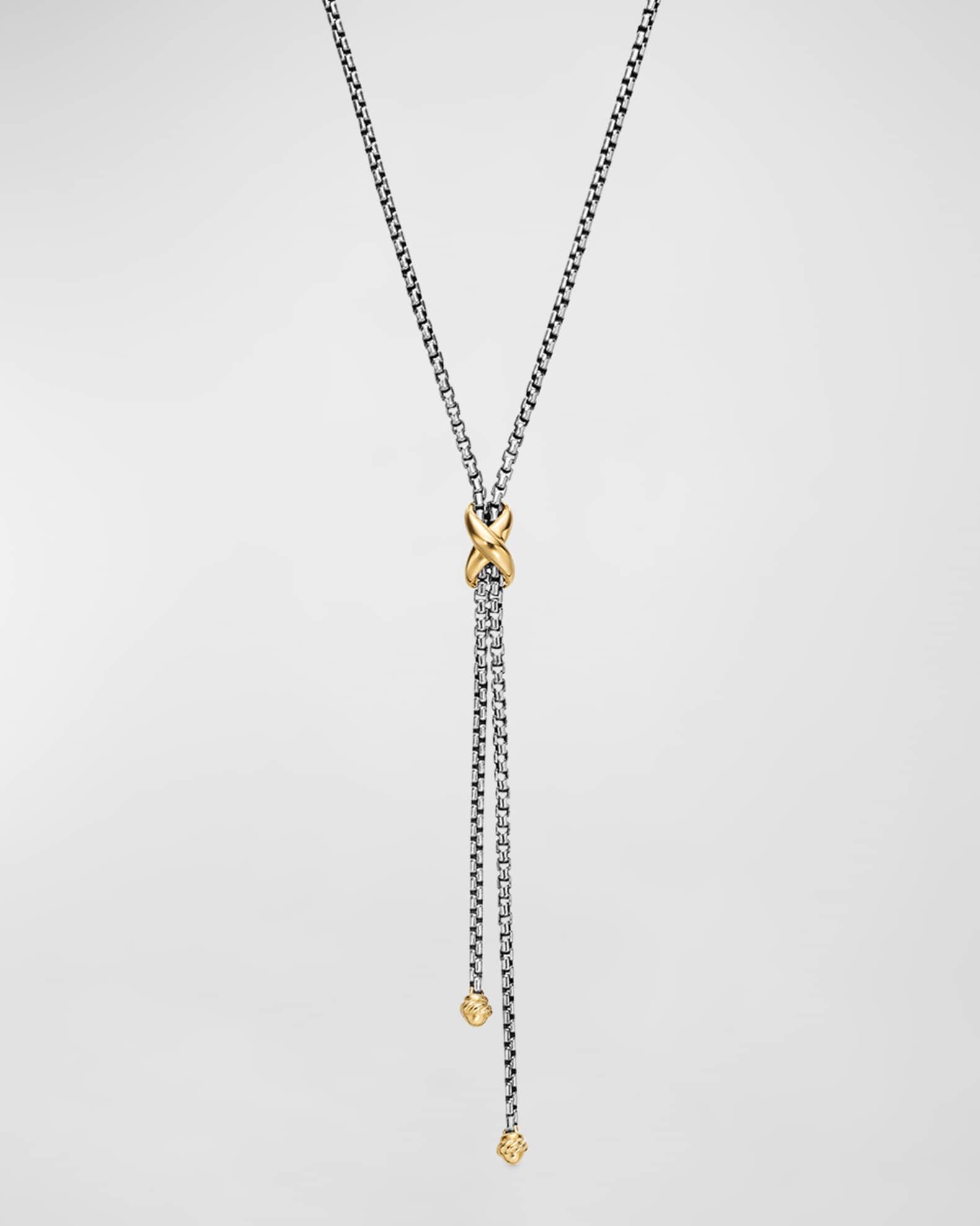 DY Mercer Triple Ring Earrings in Silver with 18K Gold, 35mm Product Image