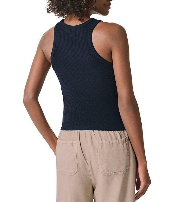 Splendid Eco Supersoft Ribbed Knit Scoop Neck Sleeveless Tank Top Product Image