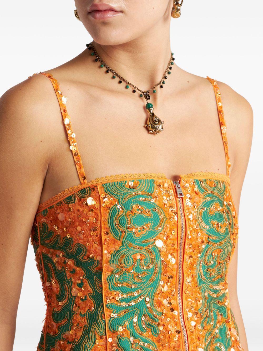 sequin-embroidered mini dress Product Image