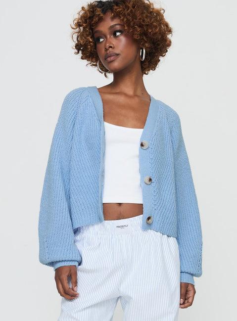 Leskie Cardigan Pale Blue Product Image