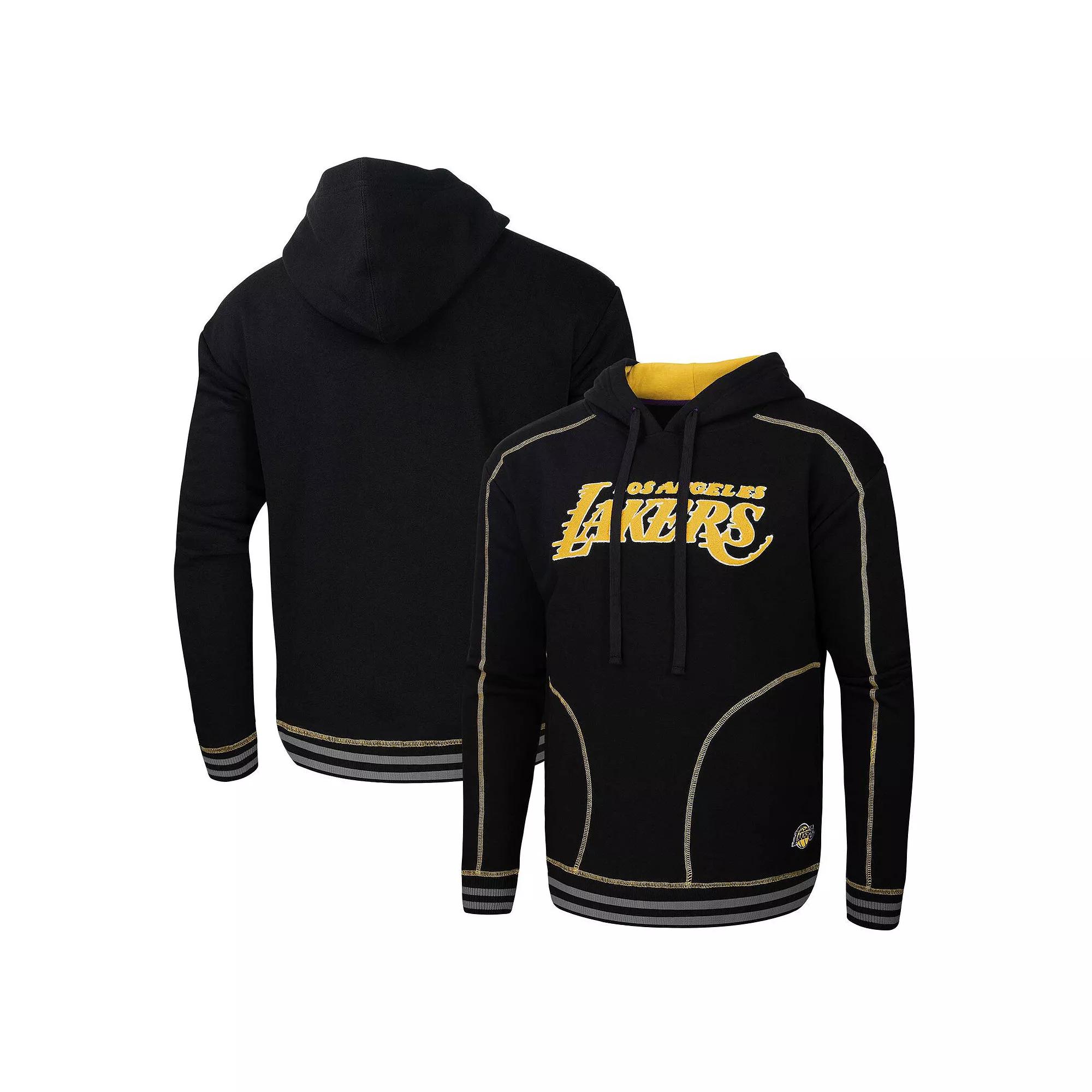 Men's Stadium Essentials  Black Los Angeles Lakers Baseline Pullover Hoodie, Size: Small Product Image