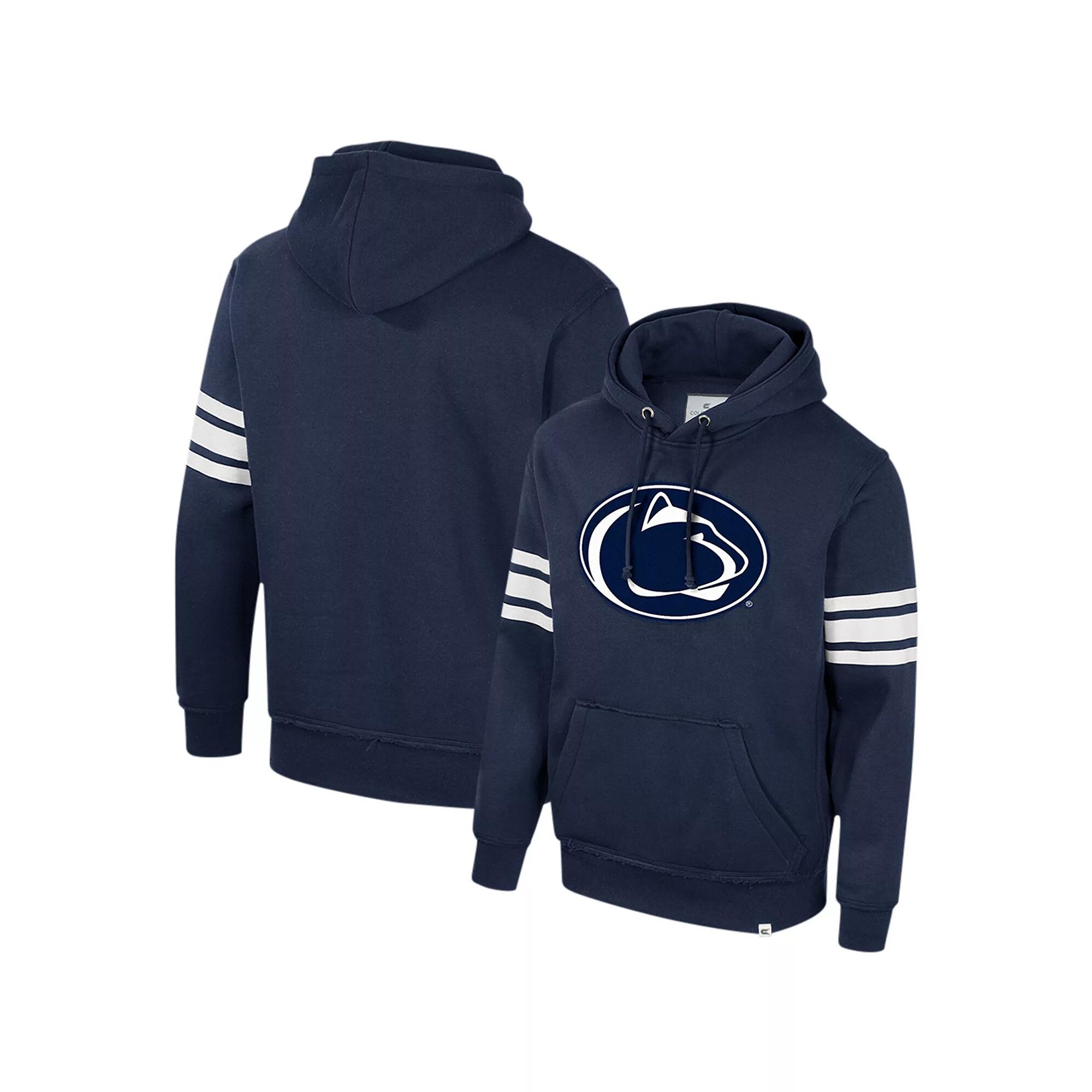 Men's Colosseum Navy Penn State Nittany Lions Saluting Pullover Hoodie,  Product Image
