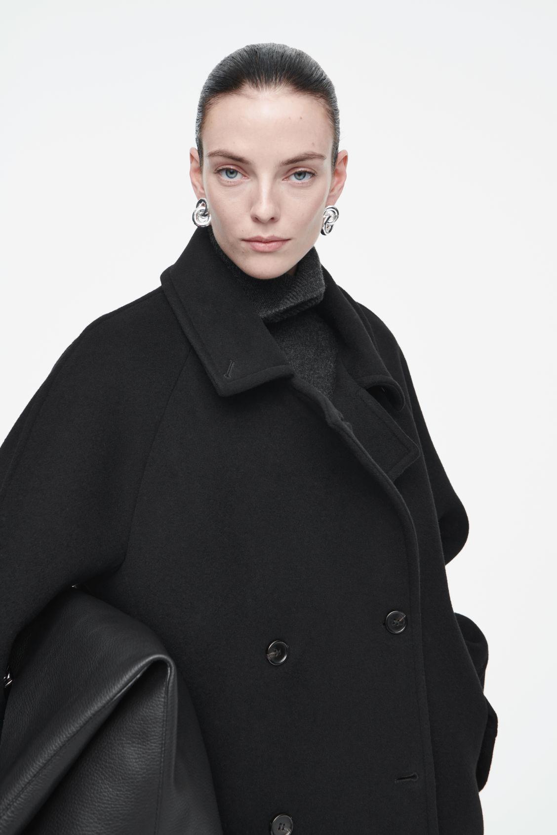 OVERSIZED DOUBLE-BREASTED WOOL COAT Product Image