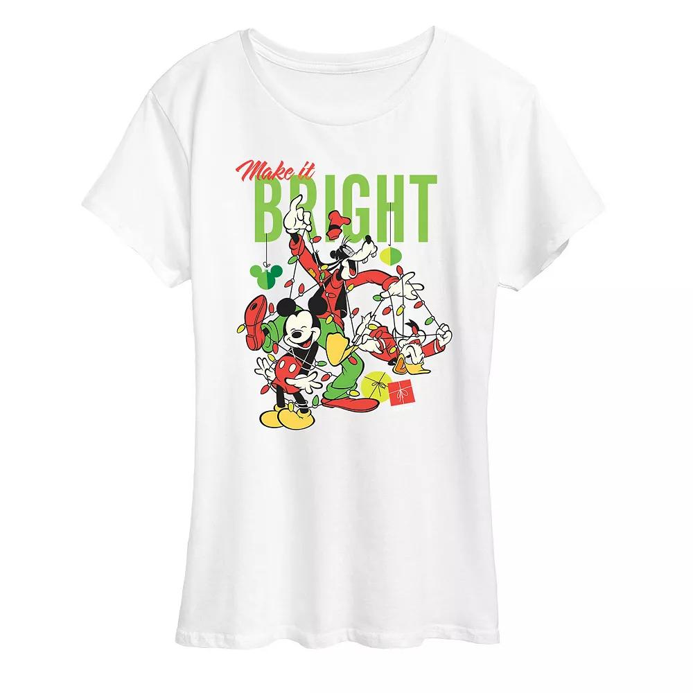 Disney's Mickey Mouse Women's Make It Bright Graphic Tee, Girl's,  Product Image
