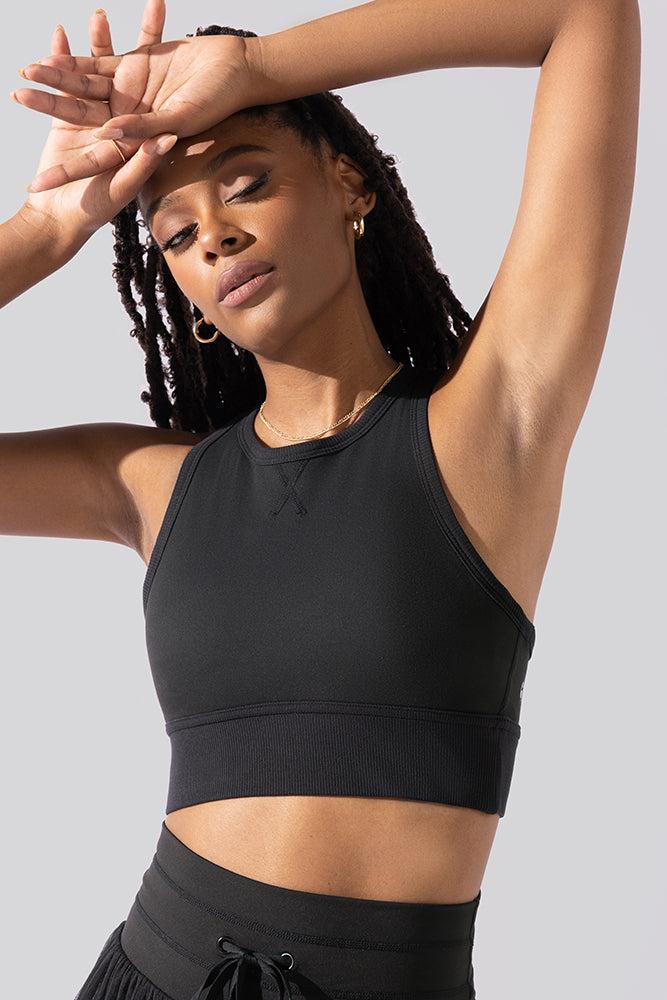 Sweat Sesh Crop Top - Black Product Image