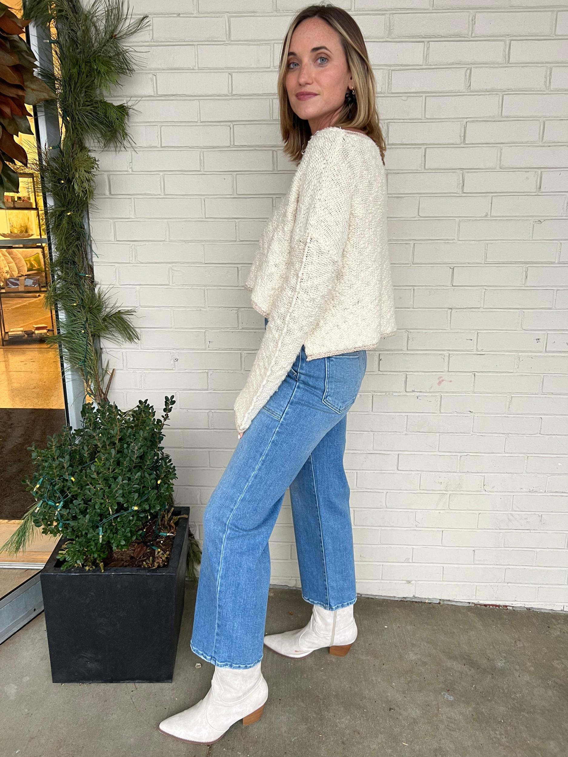 Ava Wide Leg Jeans - Medium Wash Product Image