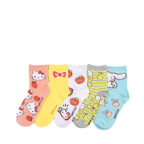 Womens Hello Kitty® Fruit Quarter Socks 5 Pack - Multicolor Product Image