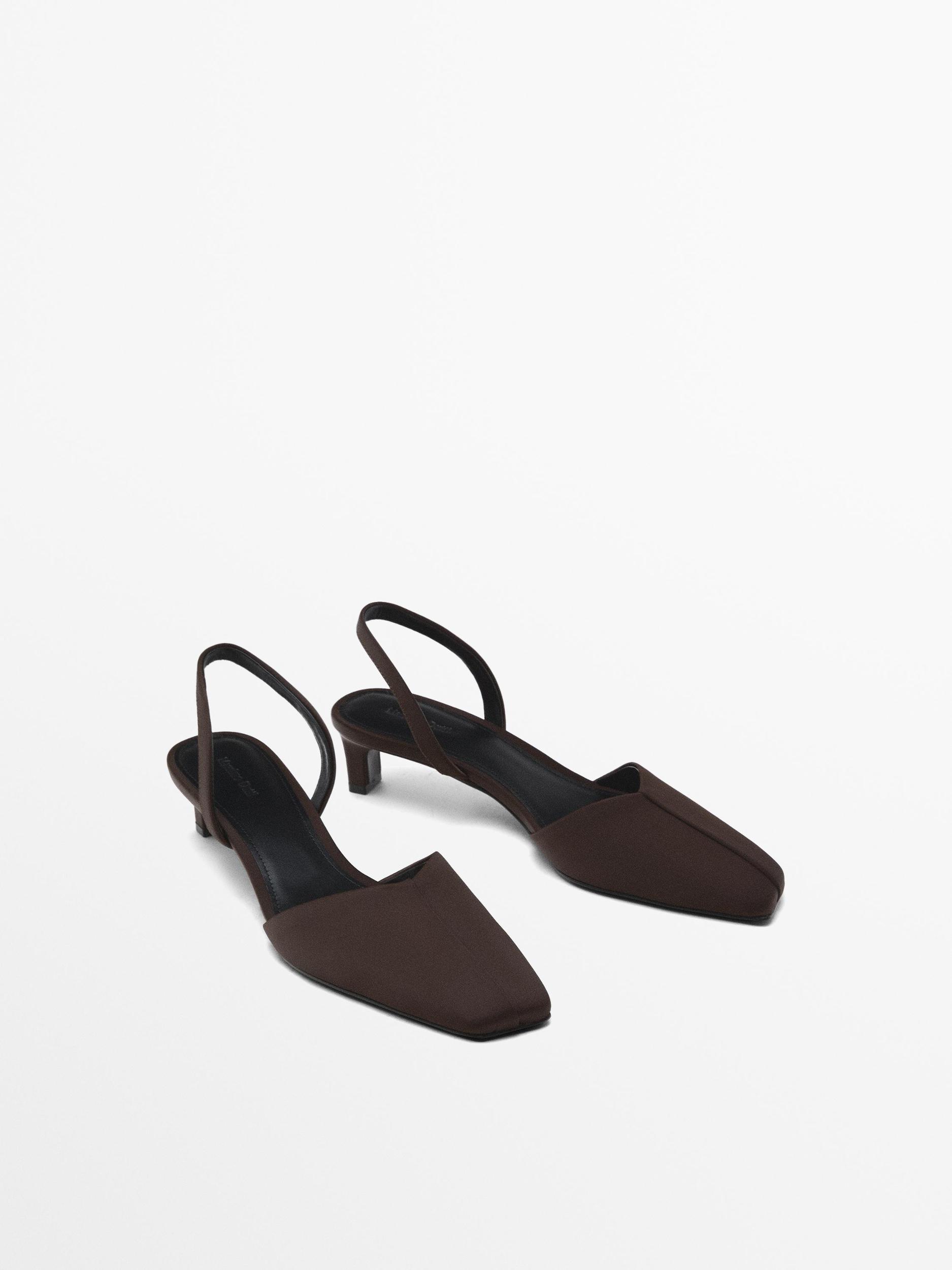 Heeled satin shoes Product Image