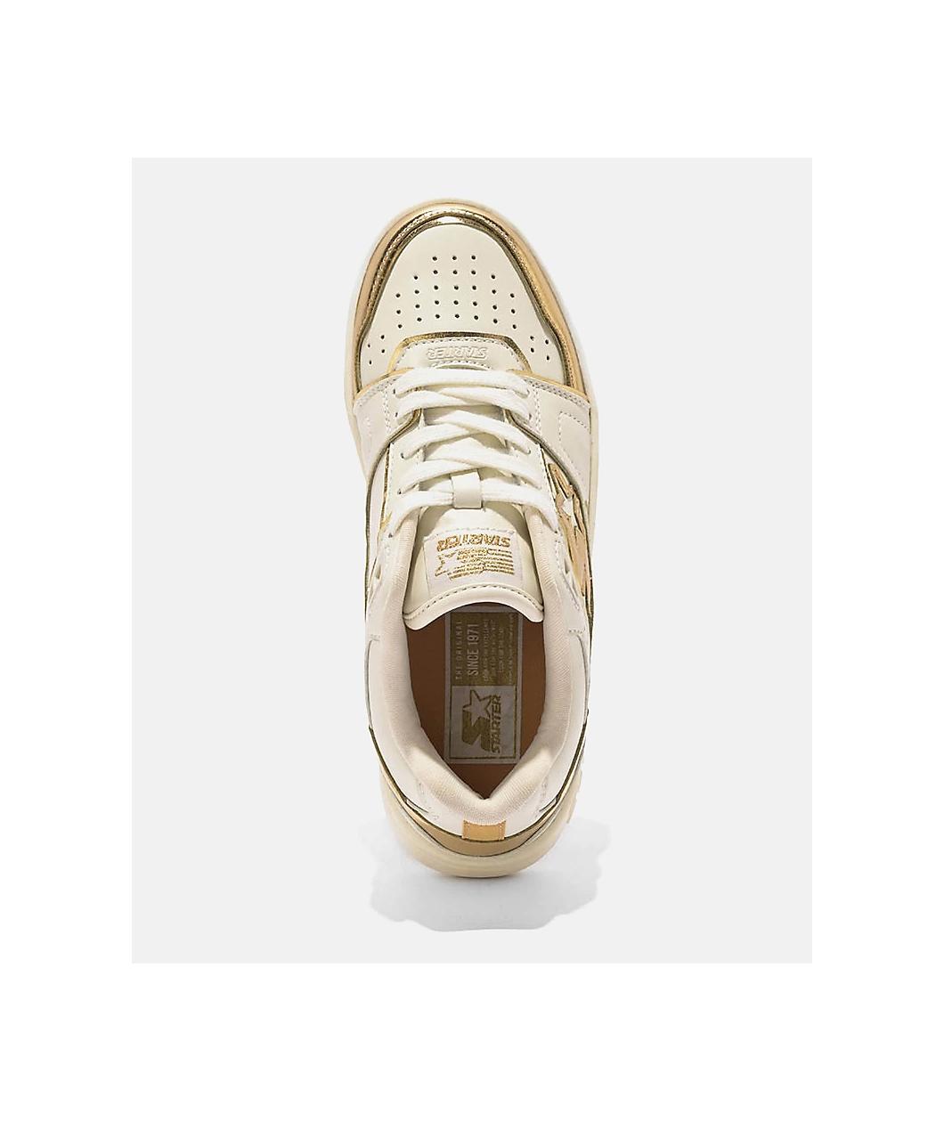 Starter Fast Break White & Gold Shoes Product Image