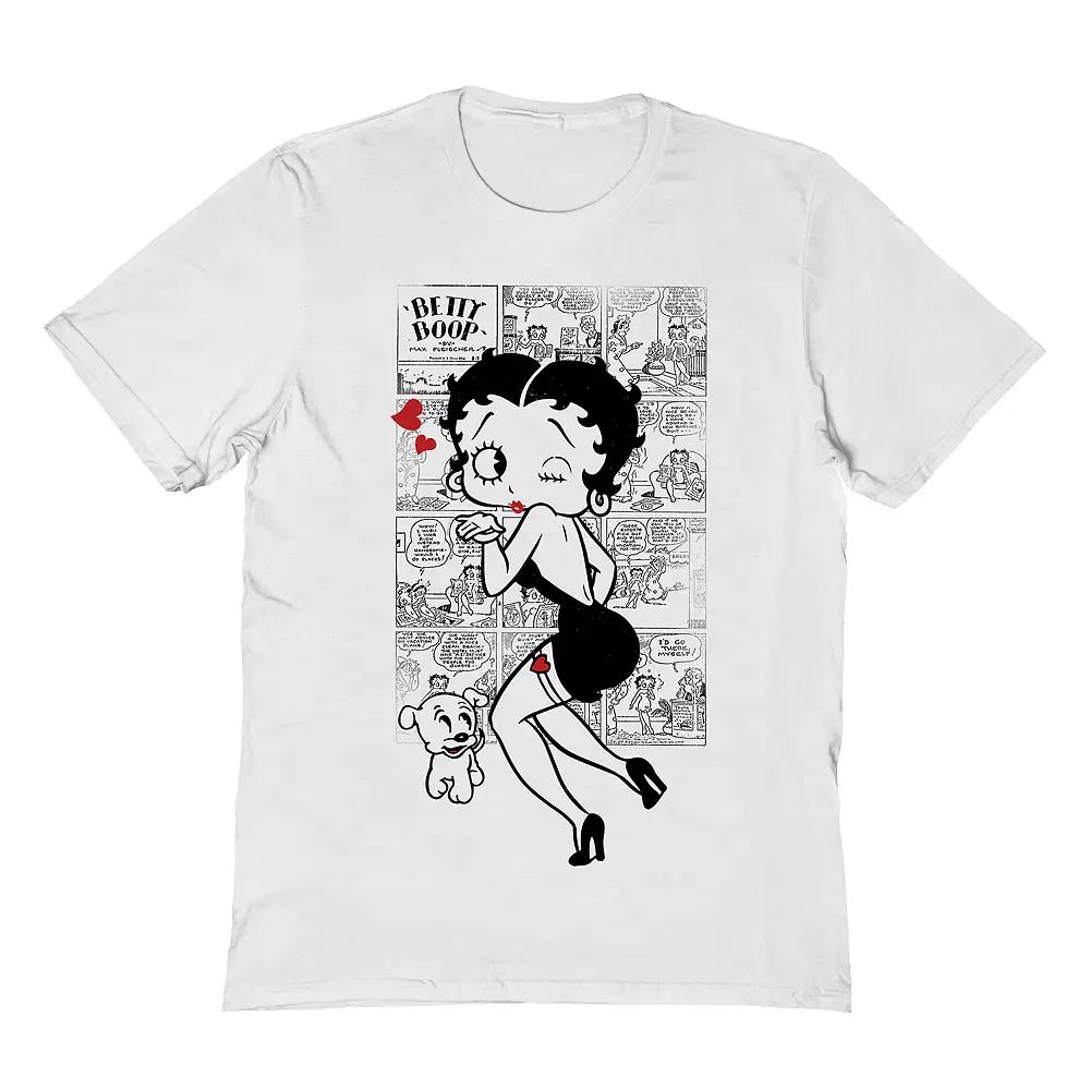 Men's Betty Boop T-Shirt, Size: XL, White Product Image