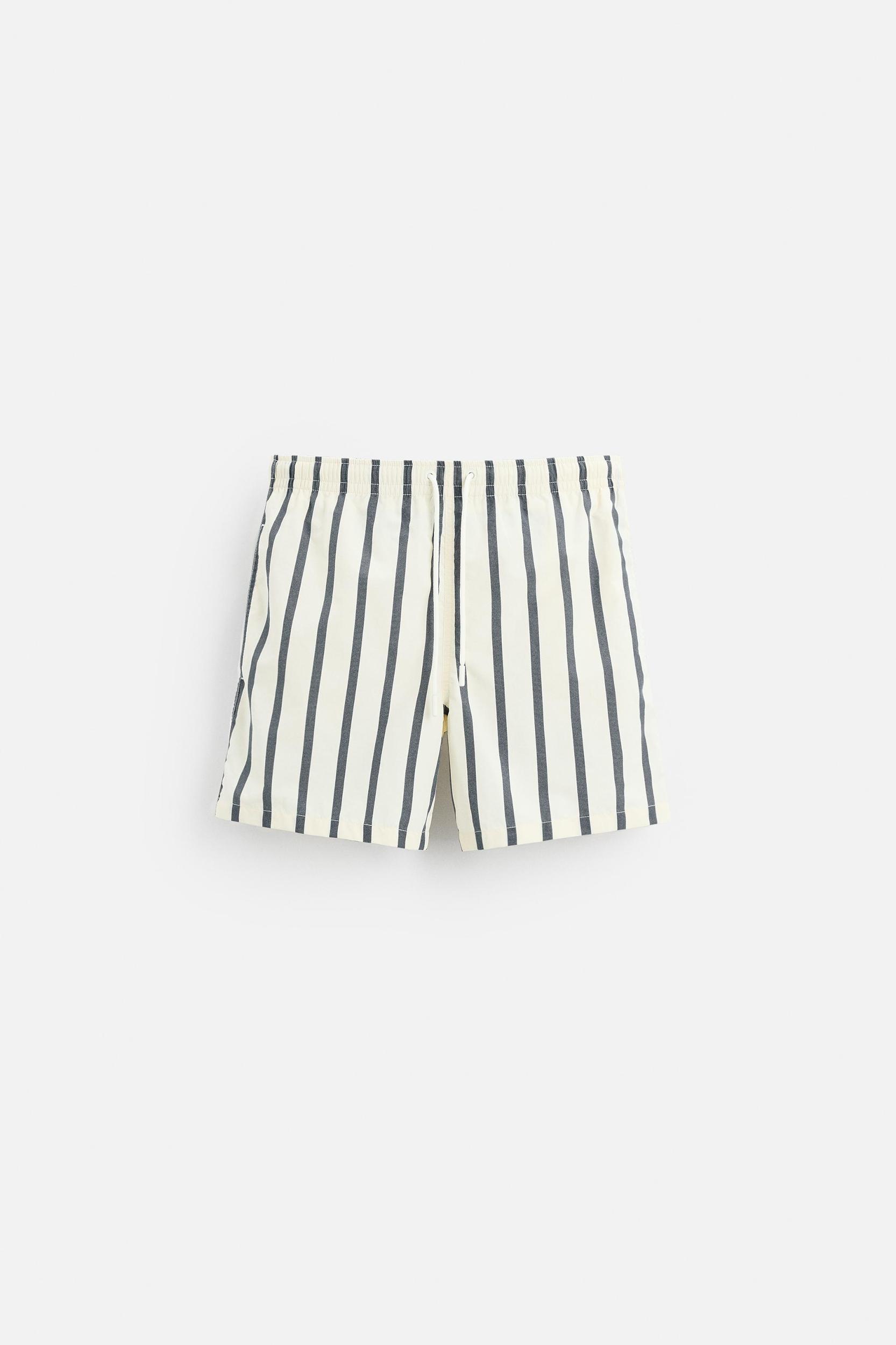 STRIPED MID-LENGTH SWIMSUIT Product Image