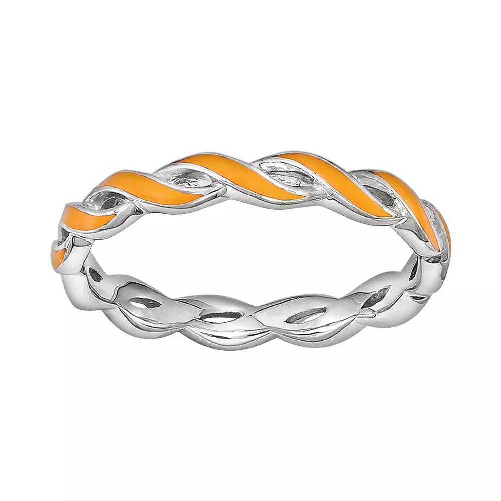 Stacks and Stones Sterling Silver Stack Ring, Women's, Size: 9, Orange Product Image