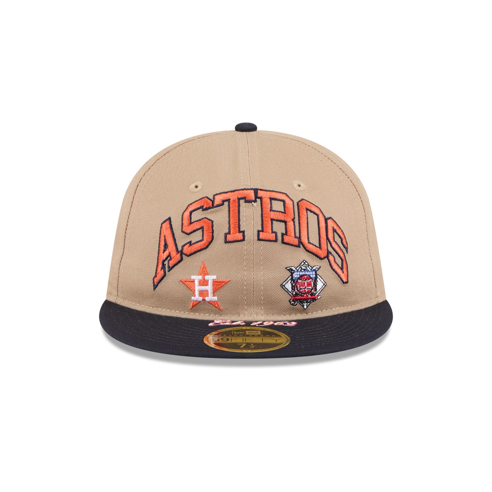 Houston Astros Camel Retro Crown 59FIFTY Fitted Hat Male Product Image