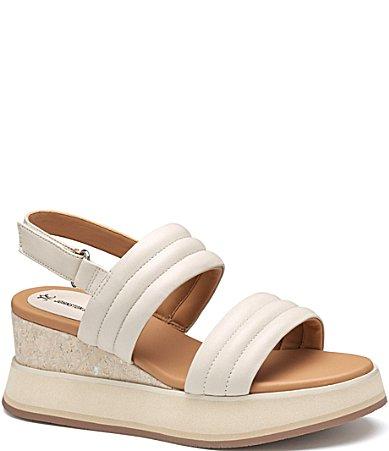 Johnston  Murphy Womens Colleen Double-Band Platform Wedge Slingback Sandals Product Image